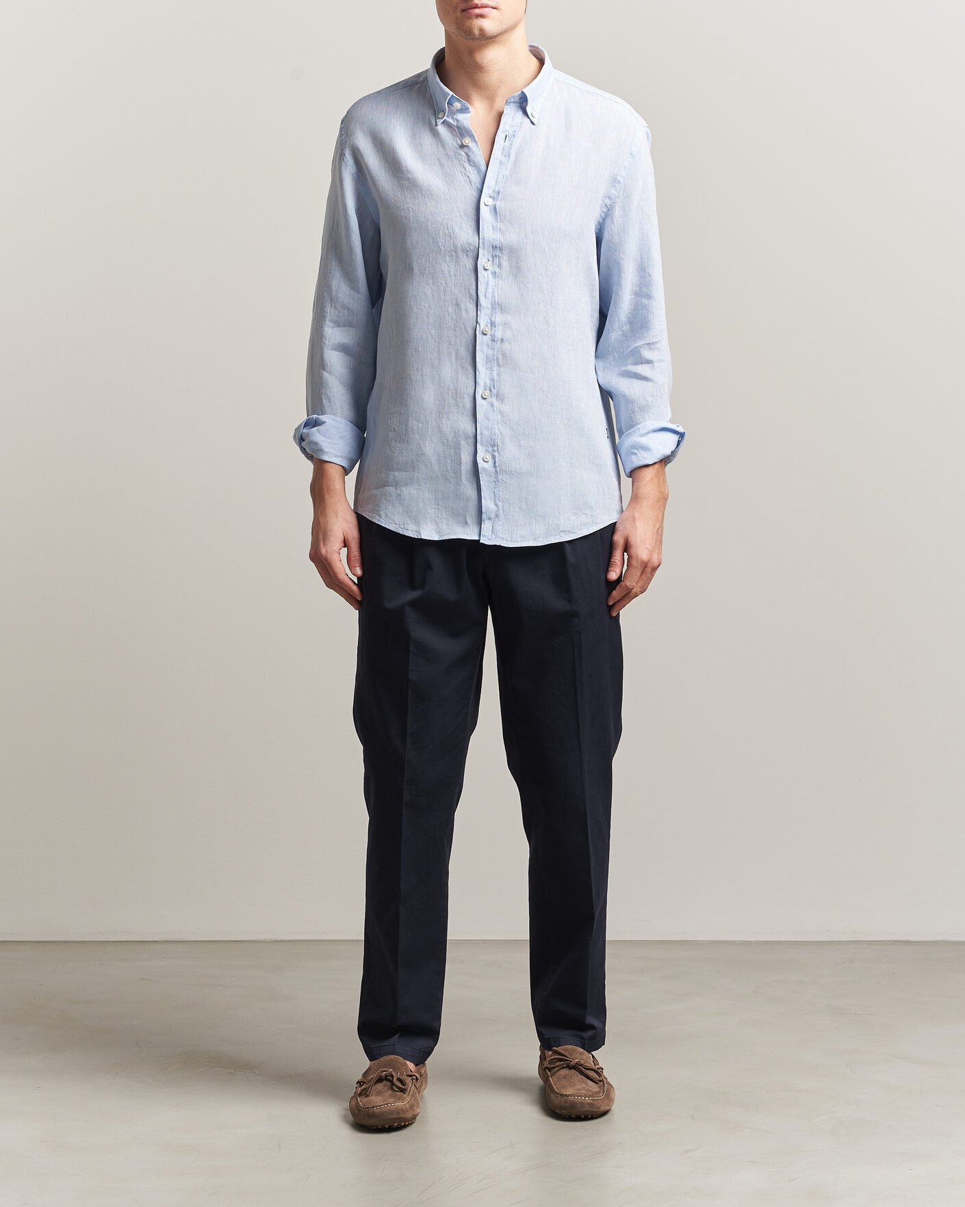 Heren | Overhemden | BOSS BLACK | Liam Linen Shirt Light Blue
