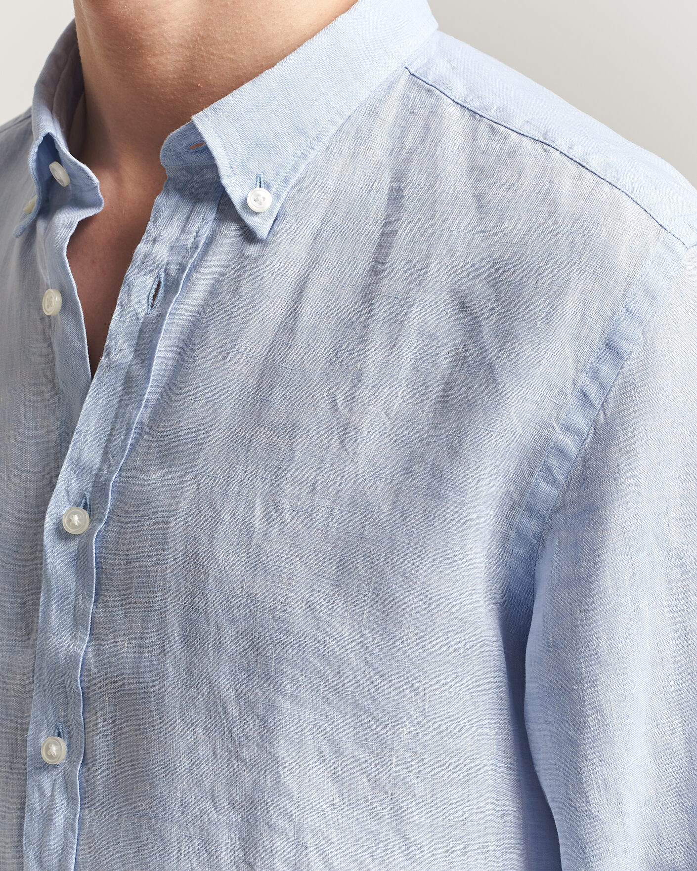 Heren | Overhemden | BOSS BLACK | Liam Linen Shirt Light Blue