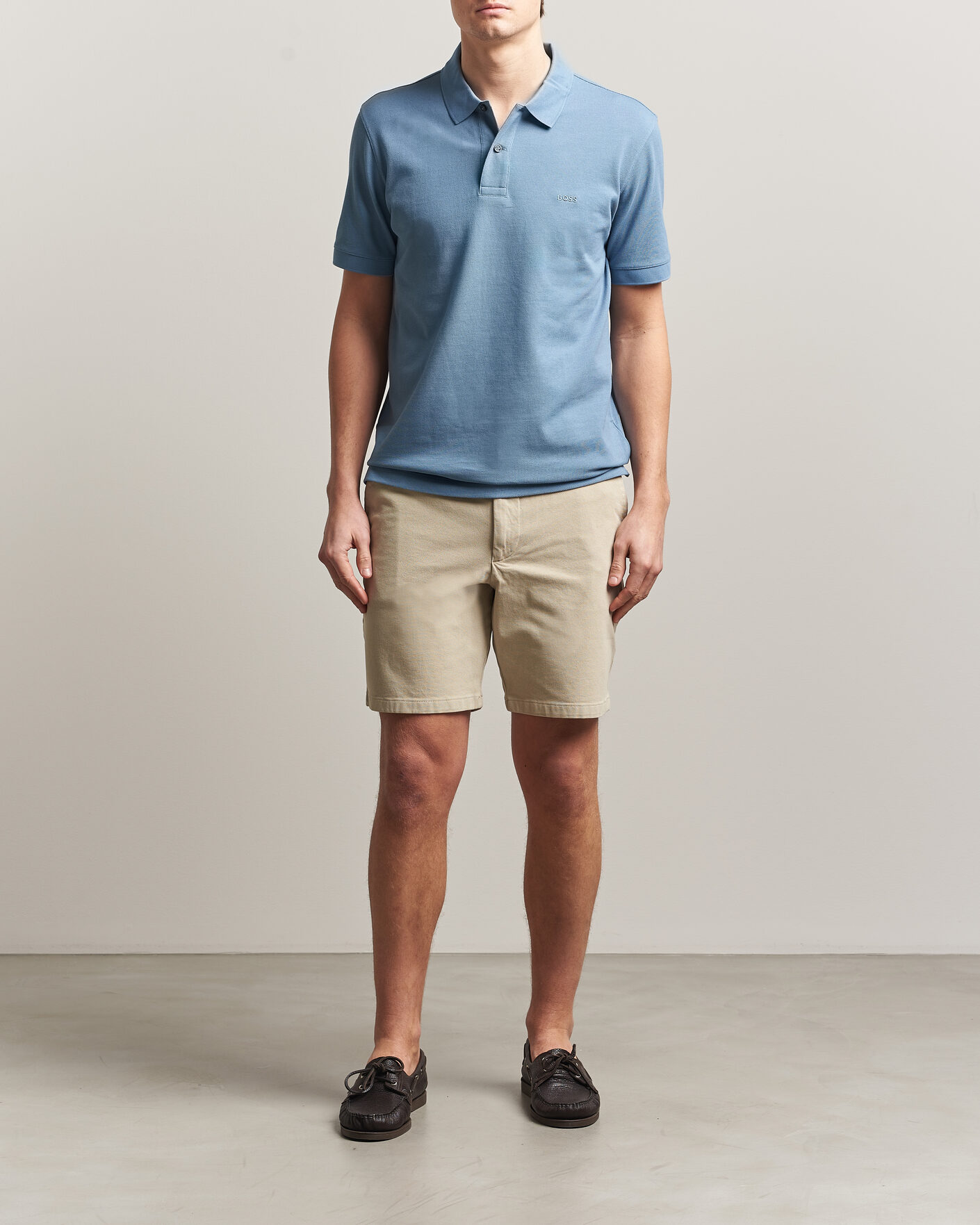 Heren | Korte broek | BOSS BLACK | Kane Cotton Chino Shorts Open Beige