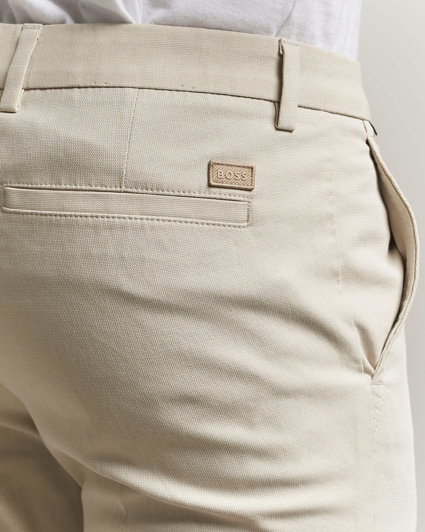Heren | Broeken | BOSS BLACK | Kaiton Structured Chinos Open Beige