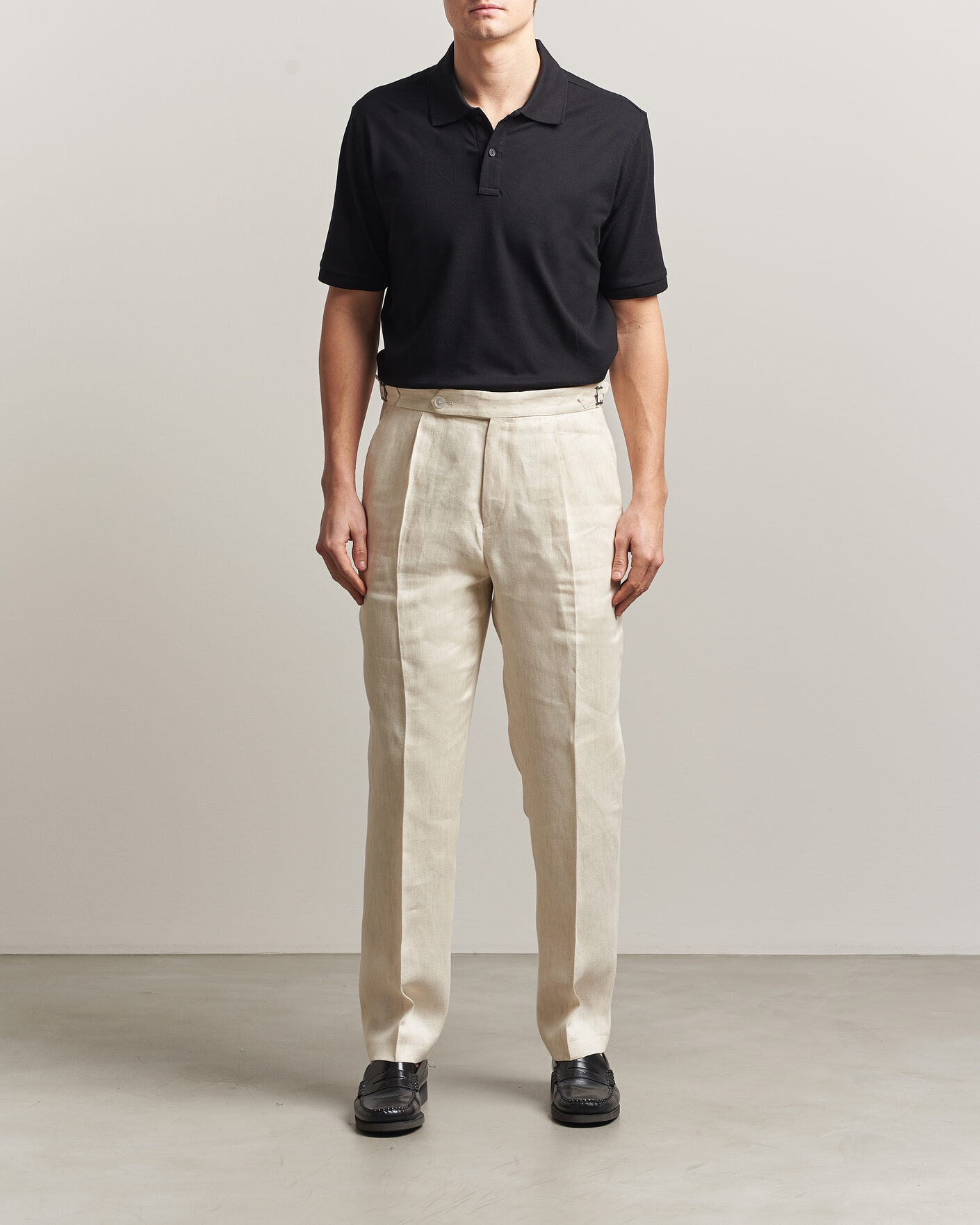 Heren | Broeken | BOSS BLACK | Perino Linen Suit Trousers Open Beige