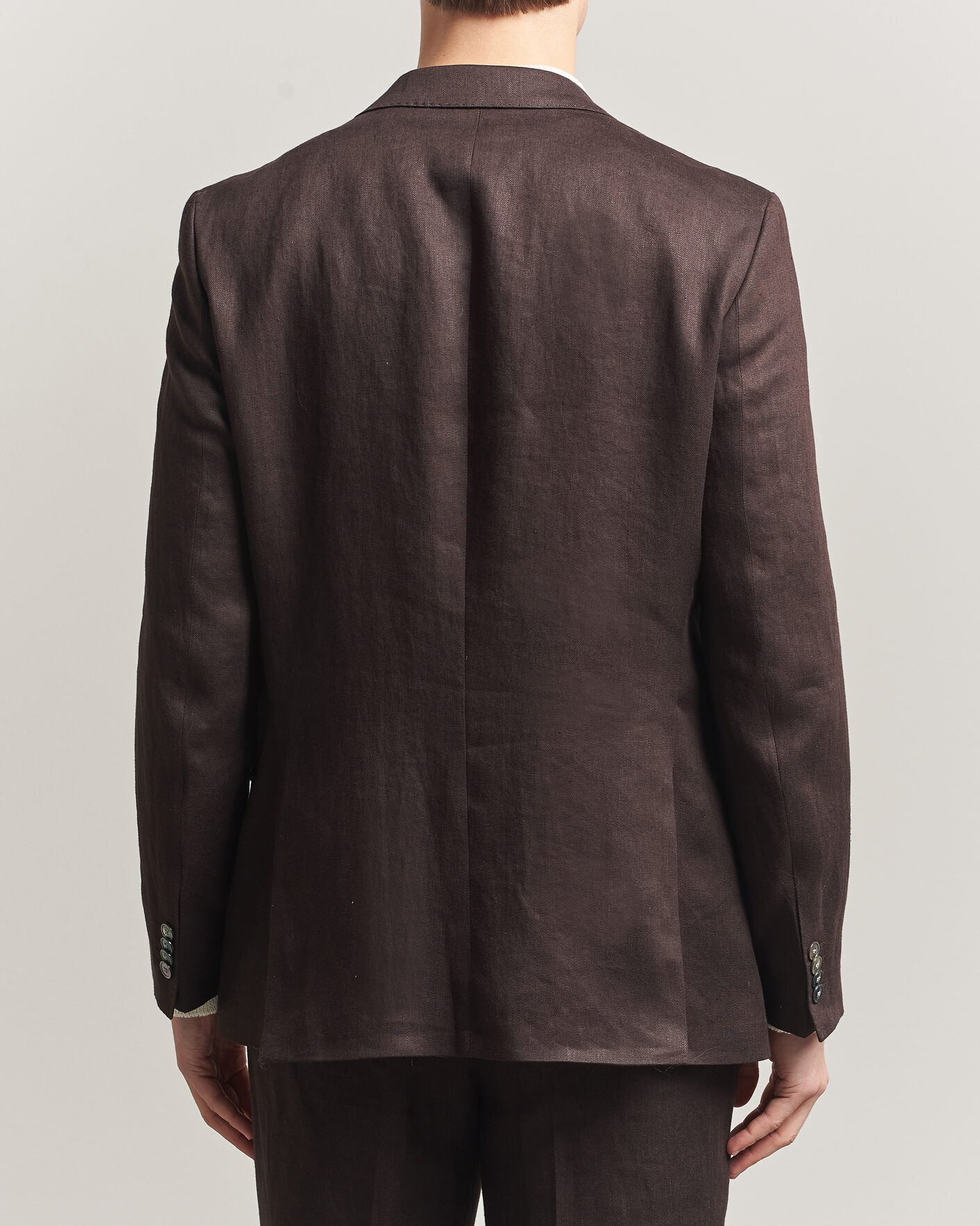 Heren | Blazers | BOSS BLACK | Hutson Linen Suit Blazer Dark Brown