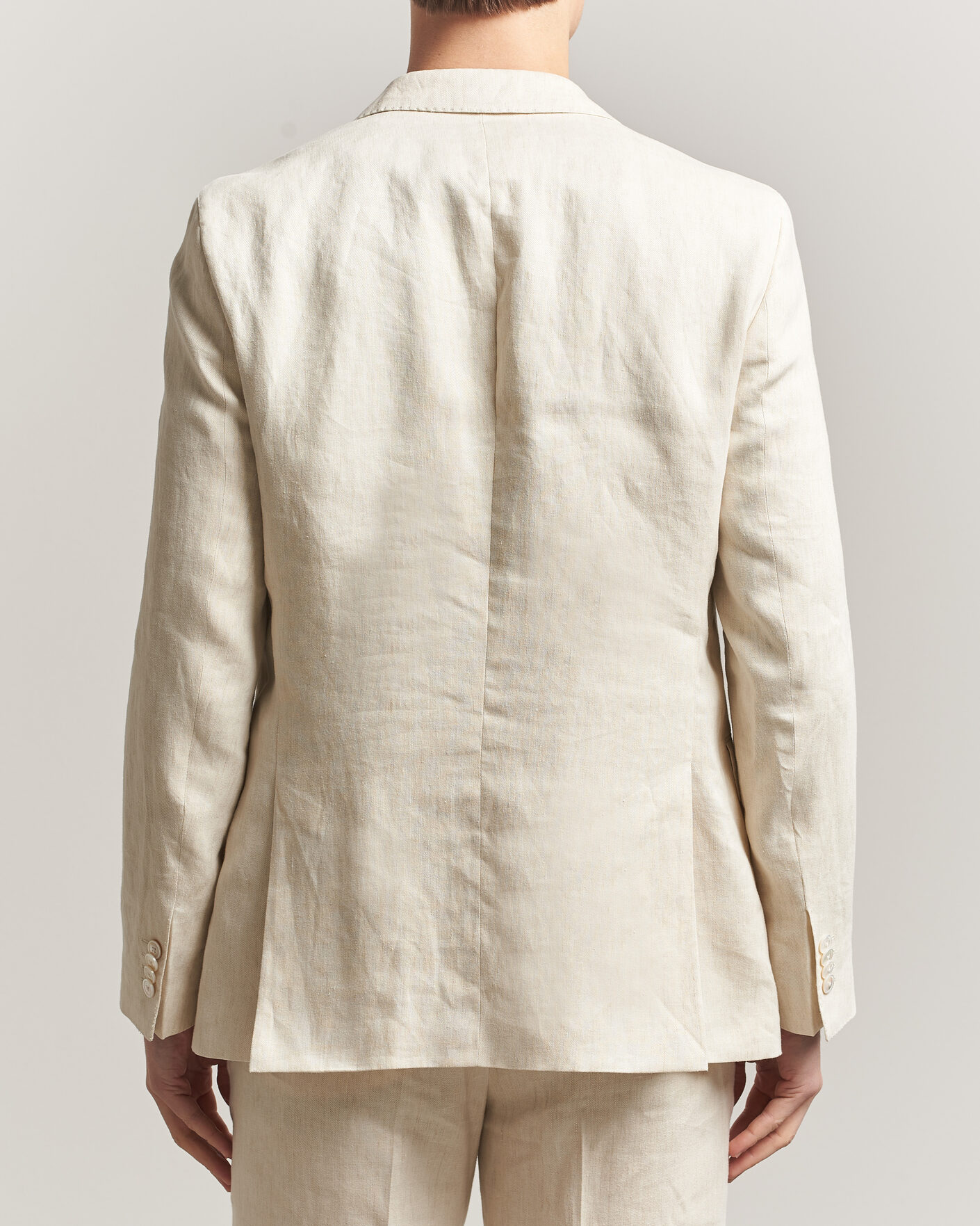 Heren | Blazers | BOSS BLACK | Hutson Linen Suit Blazer Open Beige