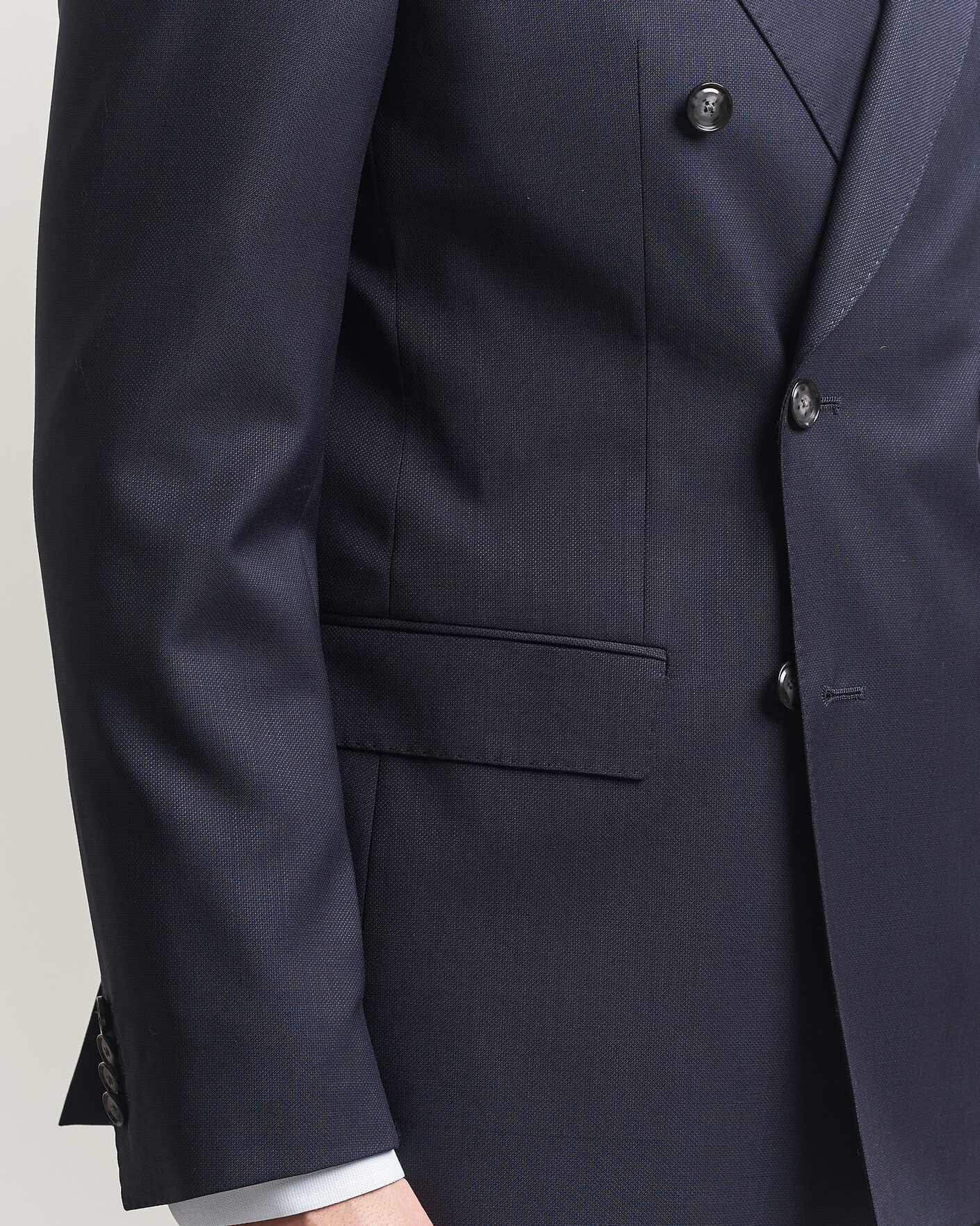 Heren | Pakken | BOSS BLACK | Huge Wool Double Breasted Suit Dark Blue