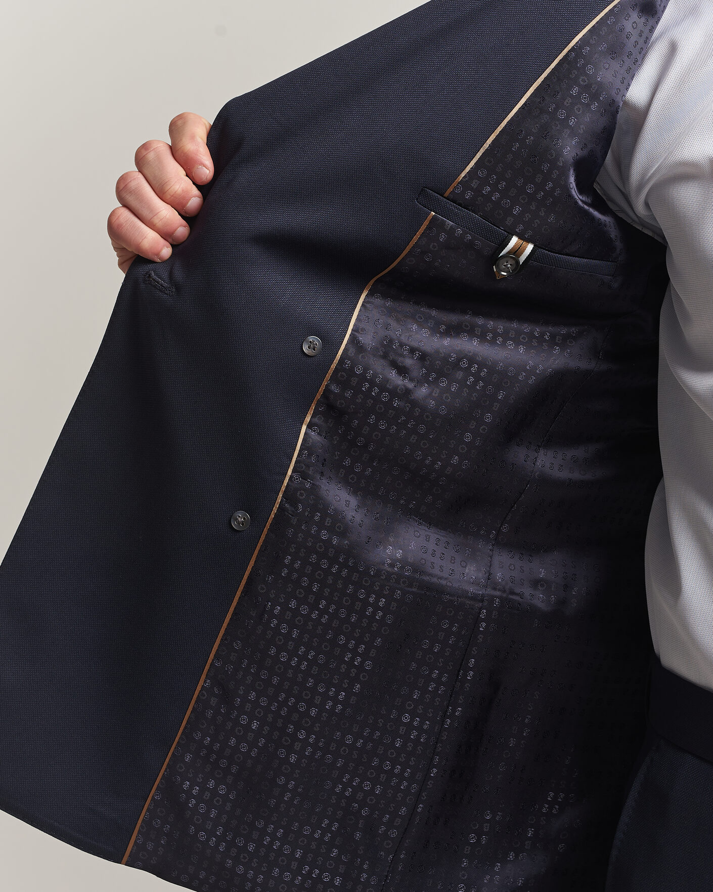 Heren | Pakken | BOSS BLACK | Huge Wool Double Breasted Suit Dark Blue