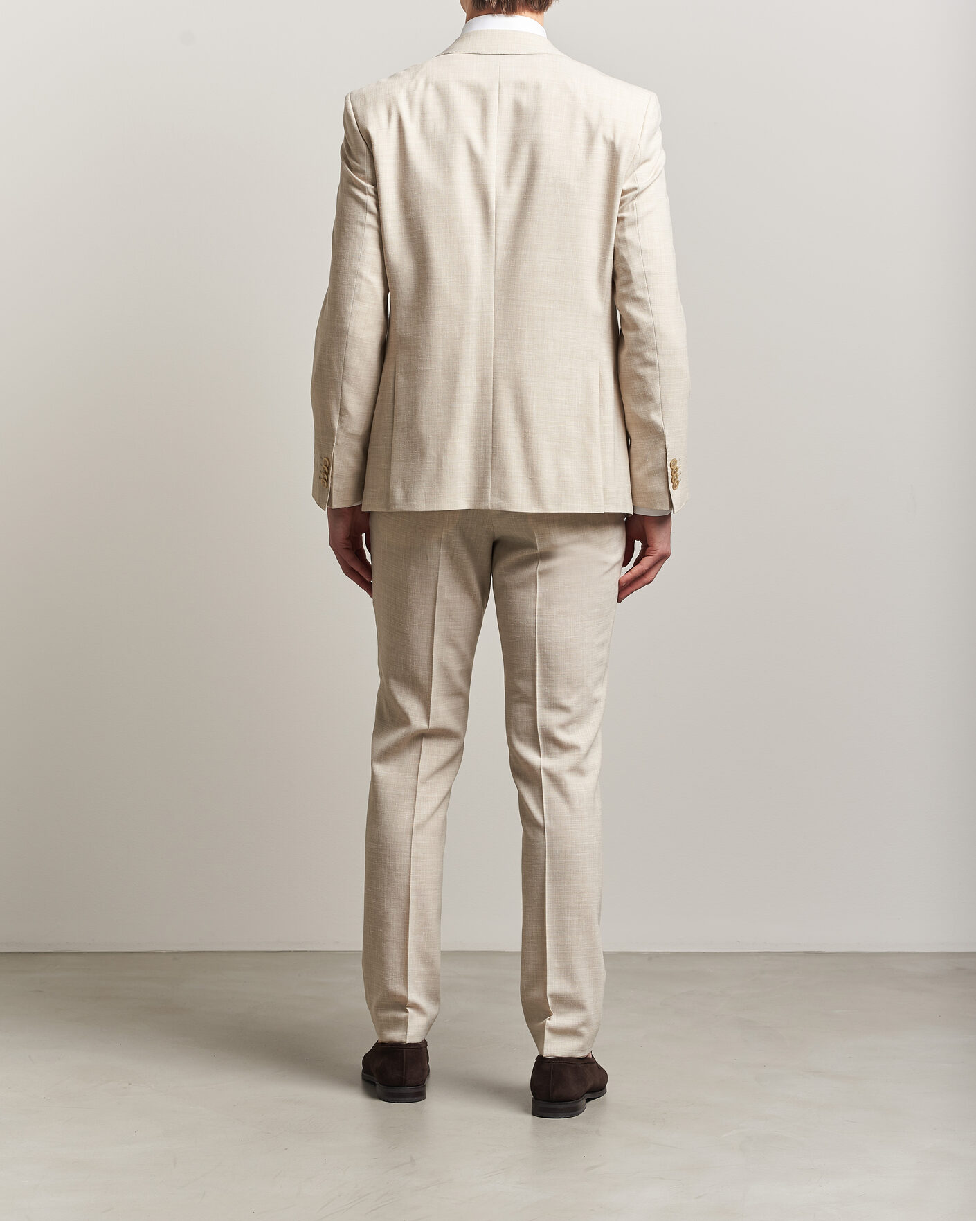 Heren | Pakken | BOSS BLACK | Huge Wool/Linen Suit Open Beige