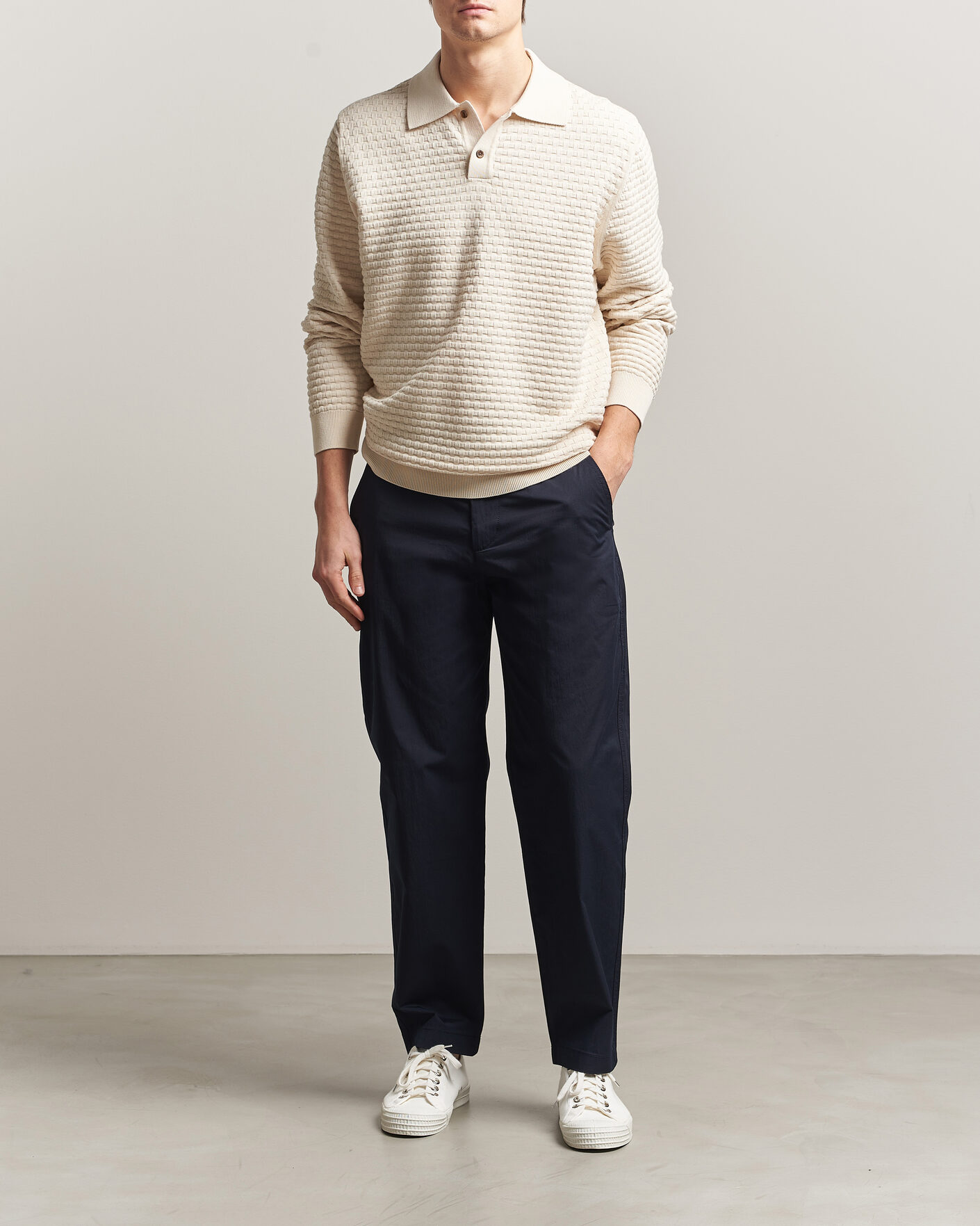 Heren | Broeken | BOSS ORANGE | Cotton Chinos Dark Blue