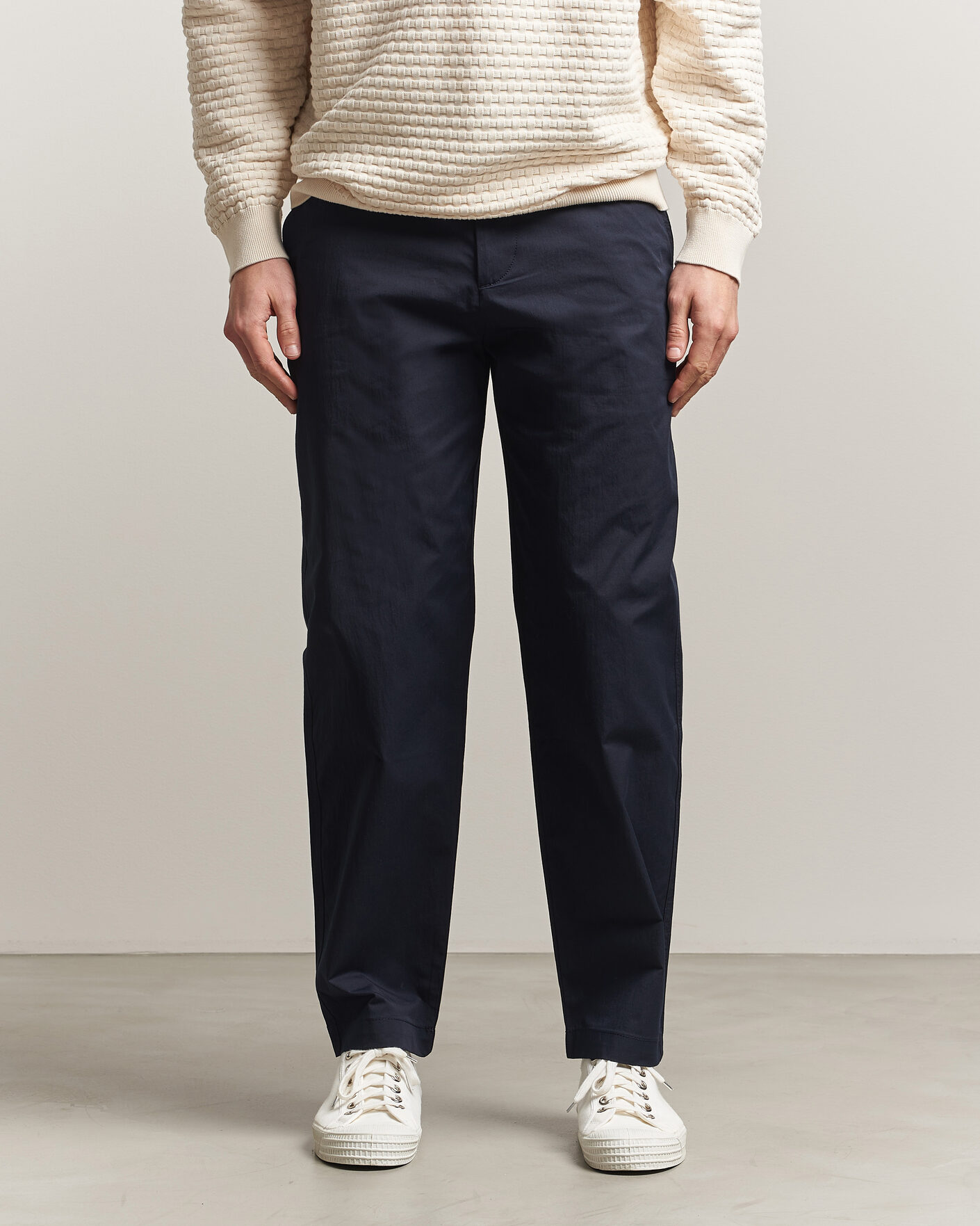 Heren | Broeken | BOSS ORANGE | Cotton Chinos Dark Blue