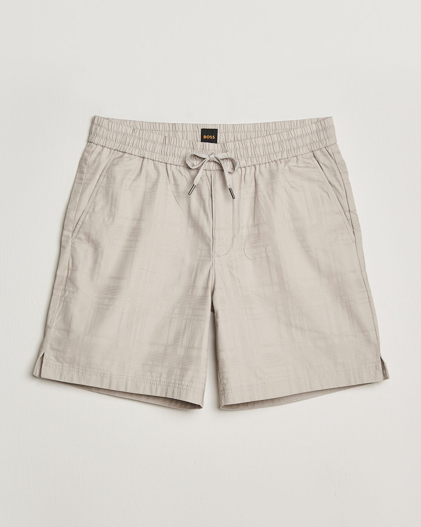 Heren | Korte broek | BOSS ORANGE | Sandrew Cotton Drawstring Shorts Open Grey
