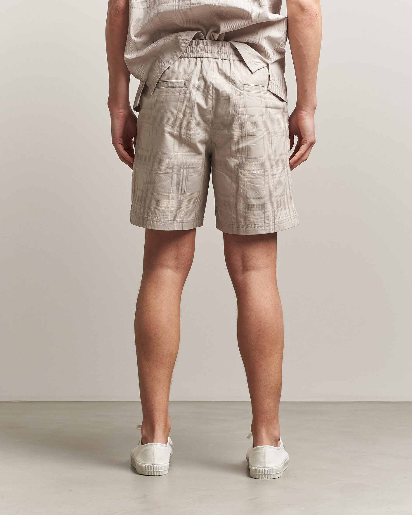Heren | Korte broek | BOSS ORANGE | Sandrew Cotton Drawstring Shorts Open Grey