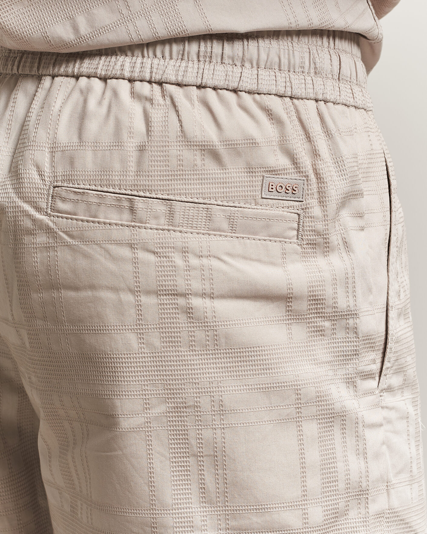 Heren | Korte broek | BOSS ORANGE | Sandrew Cotton Drawstring Shorts Open Grey