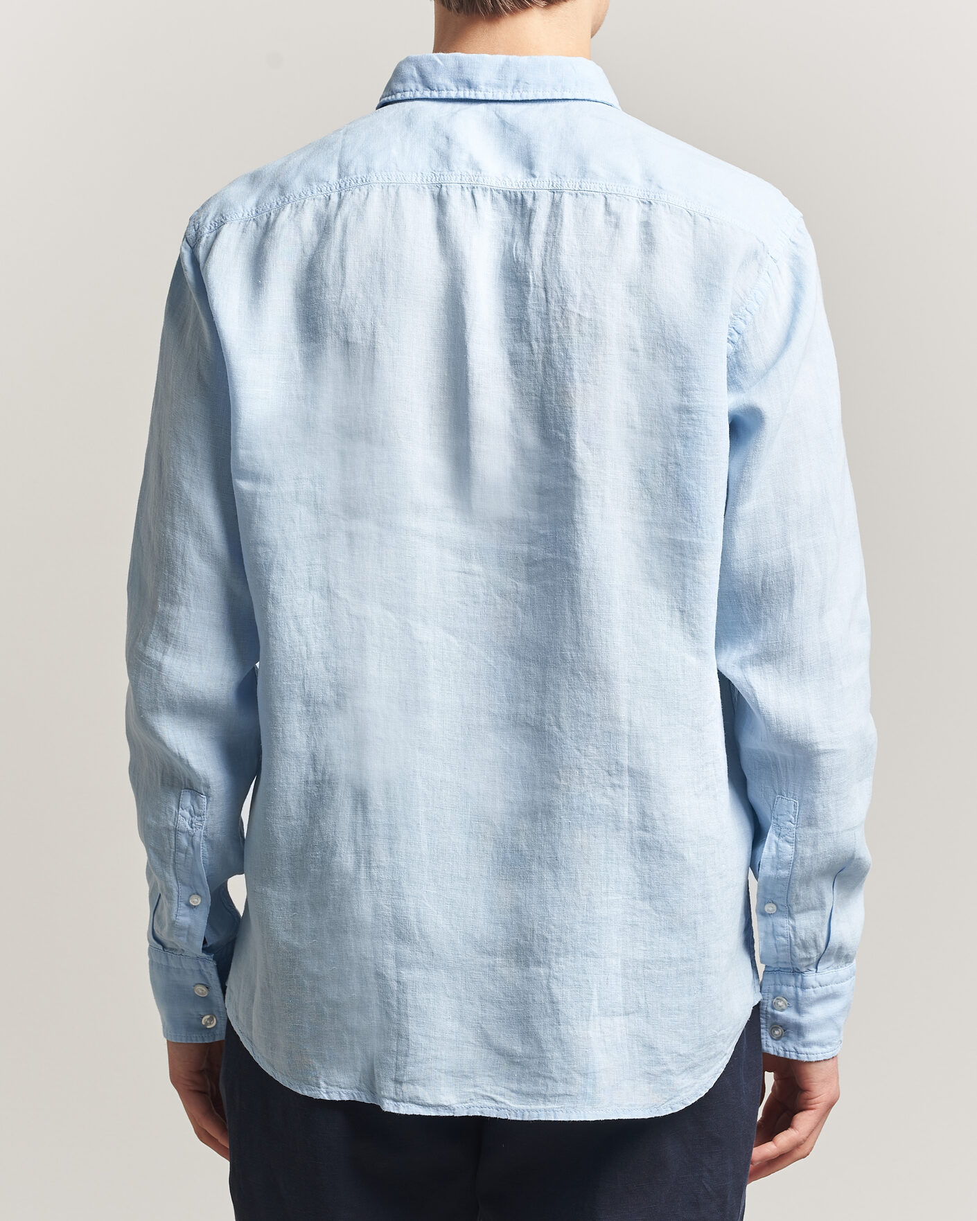 Heren | Overhemden | BOSS ORANGE | Relegant Linen Shirt Light Blue
