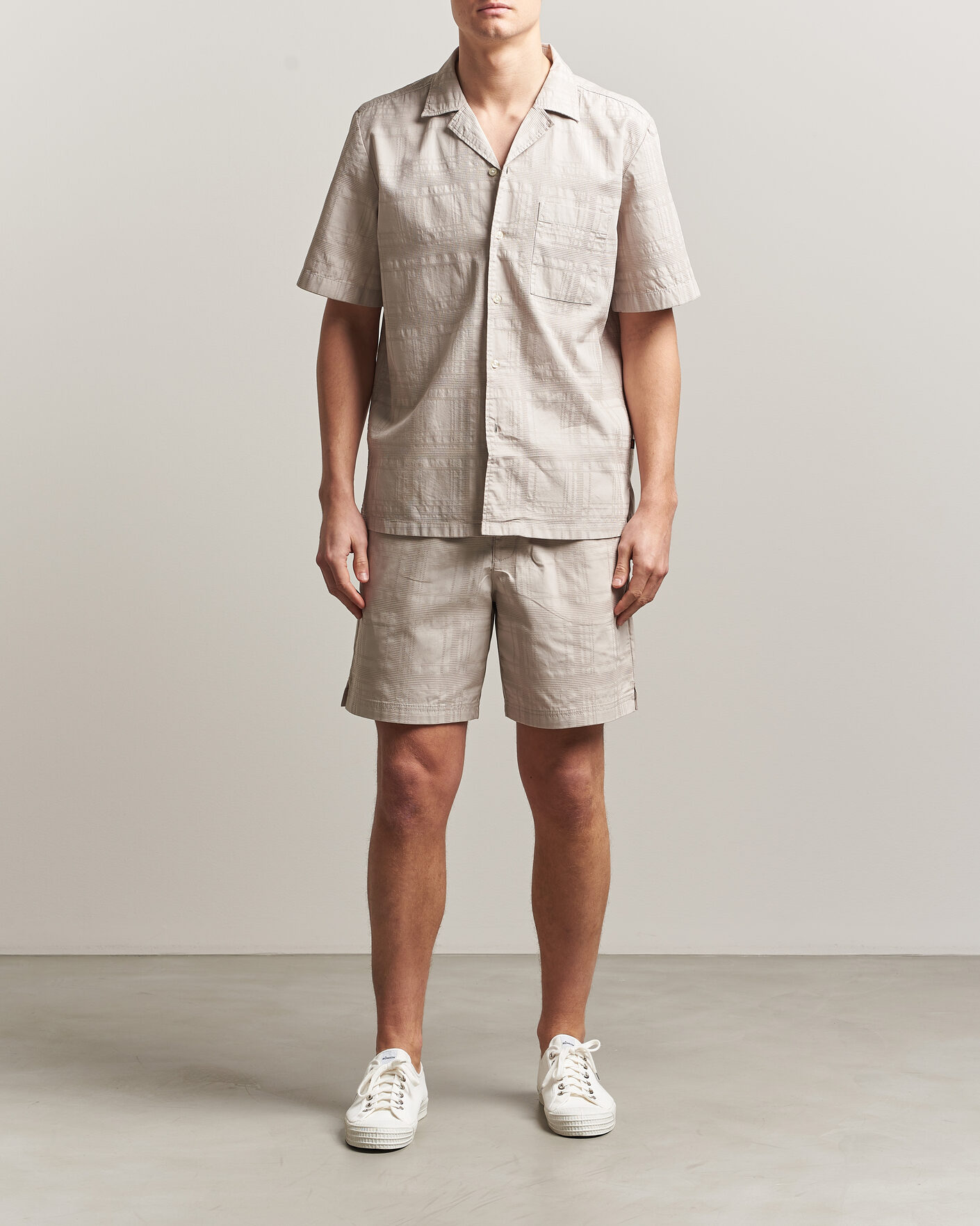 Heren | Overhemden | BOSS ORANGE | Rayer Cotton Resort Shirt Beige