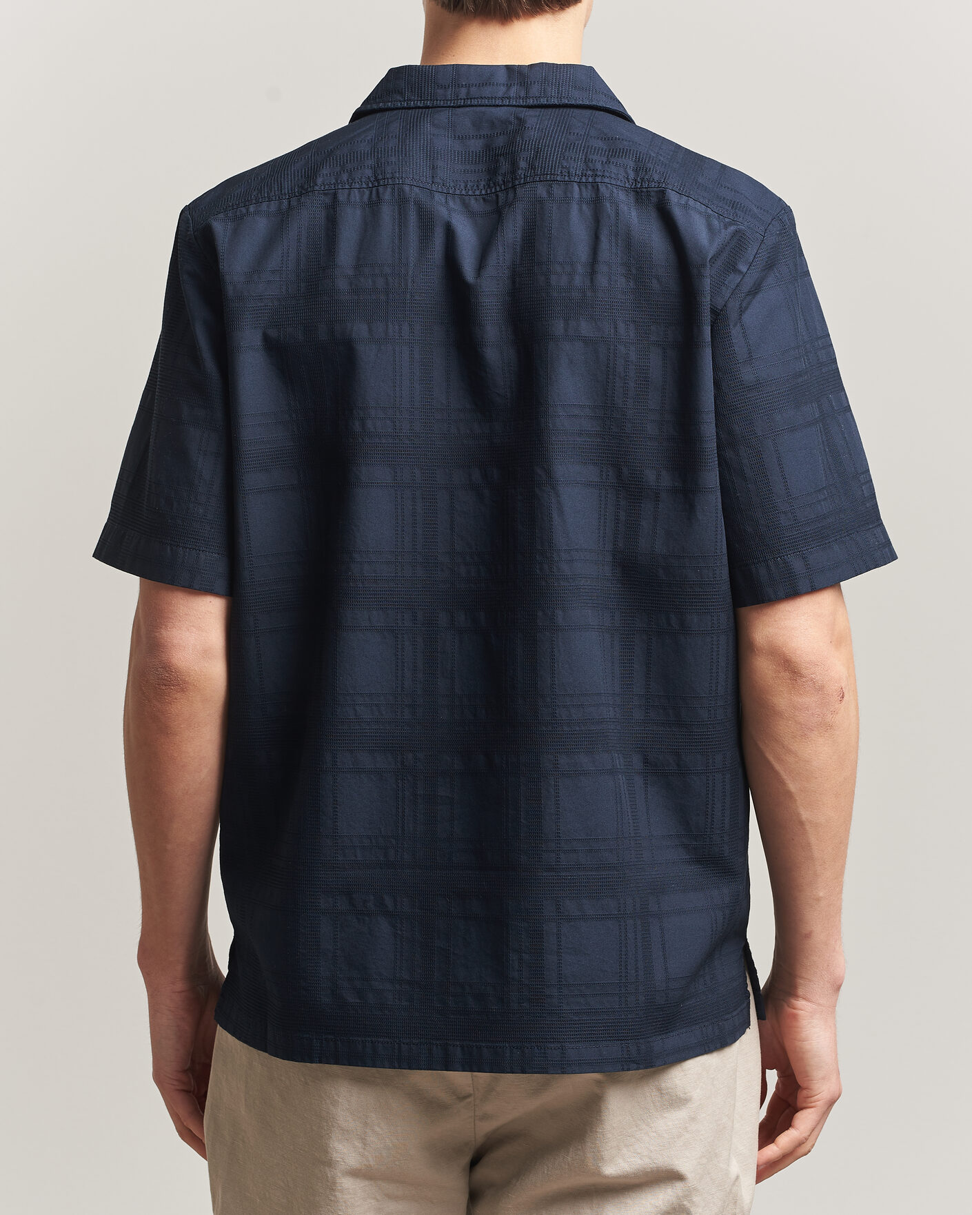 Heren | Overhemden | BOSS ORANGE | Rayer Cotton Resort Shirt Dark Blue