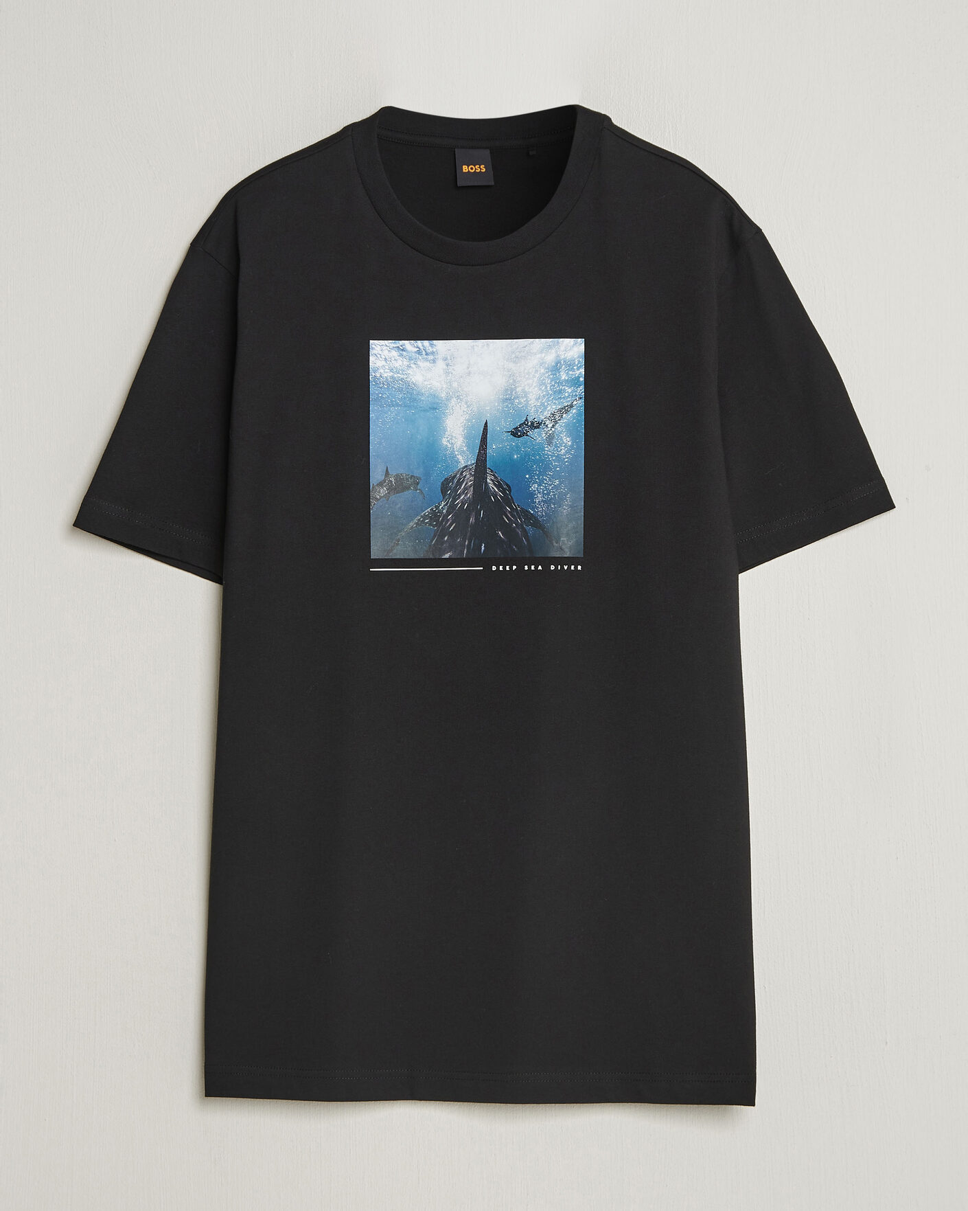 Heren | T-shirts | BOSS ORANGE | Creature Printed Crew Neck T-Shirt Black