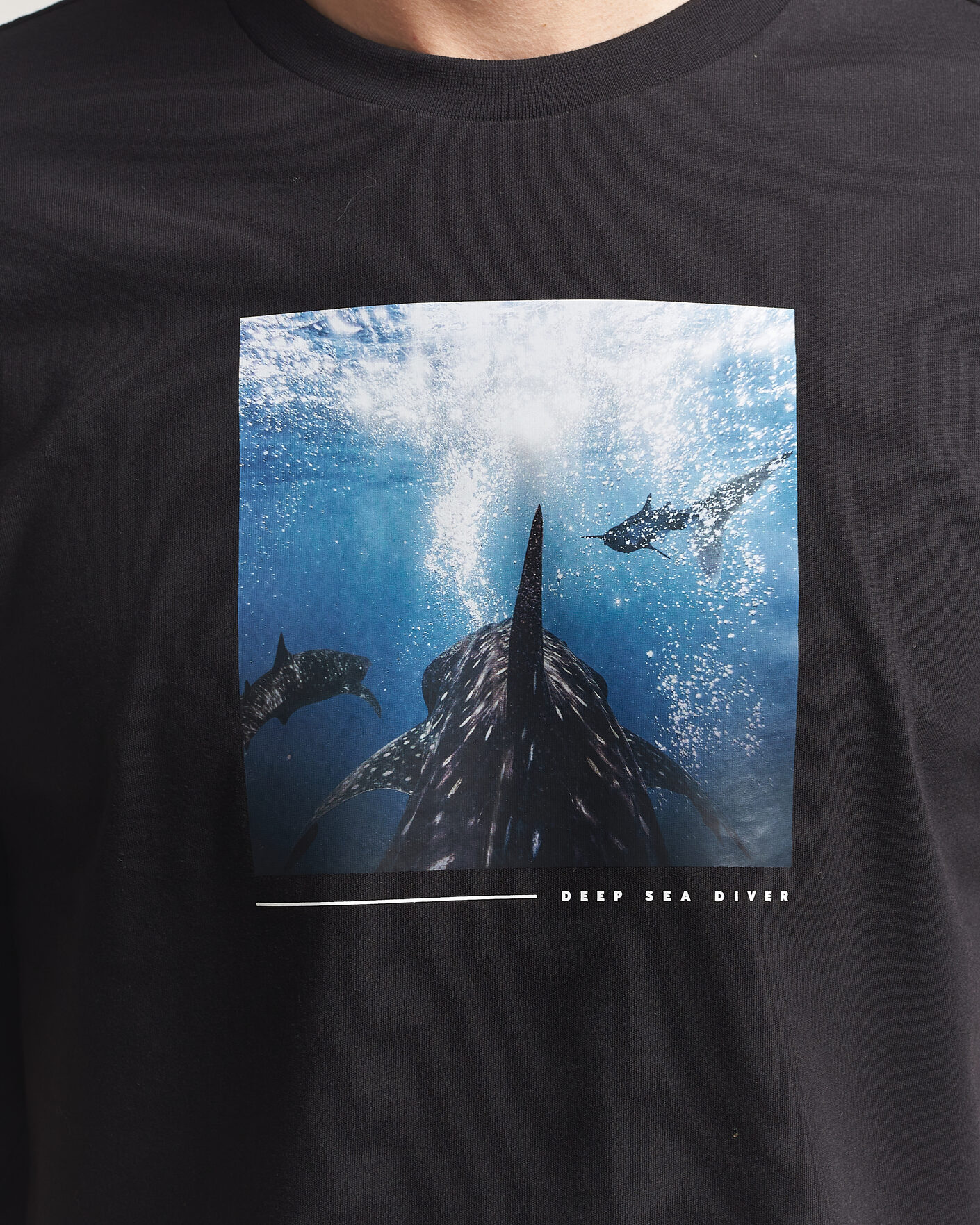 Heren | T-shirts | BOSS ORANGE | Creature Printed Crew Neck T-Shirt Black