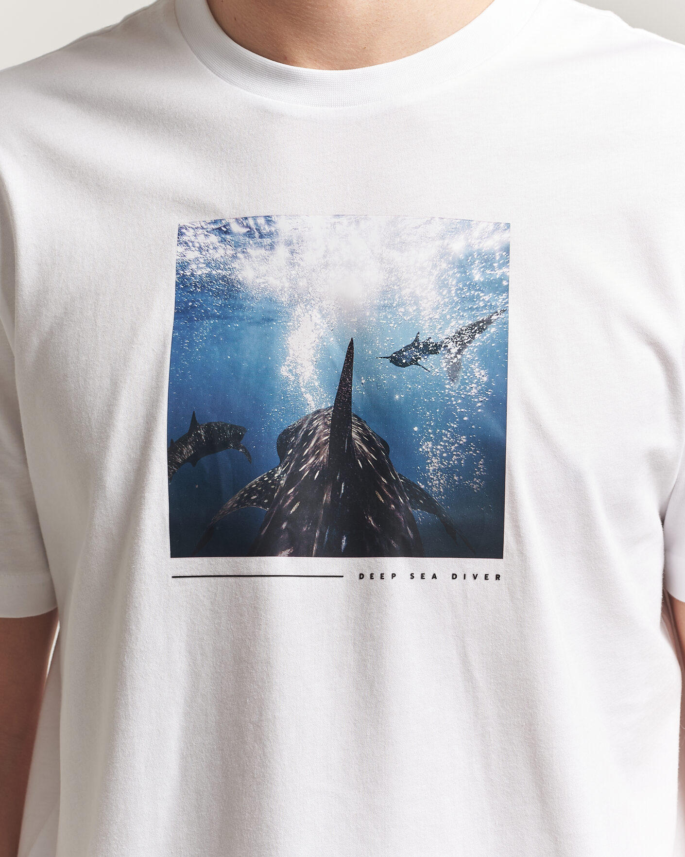 Heren | T-shirts | BOSS ORANGE | Creature Printed Crew Neck T-Shirt Natural