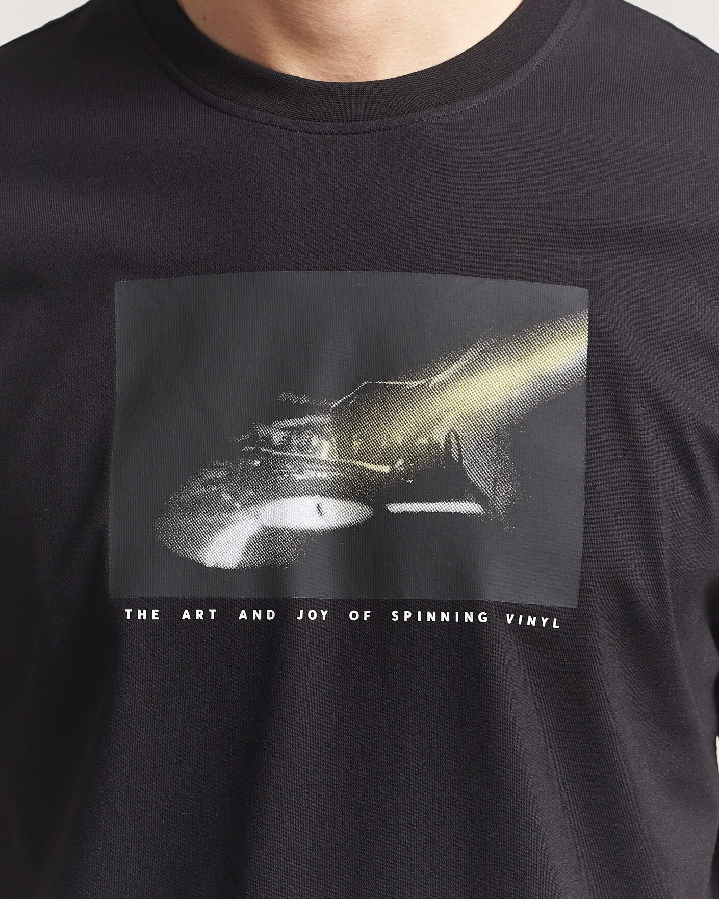 Heren | T-shirts | BOSS ORANGE | DJ Printed Crew Neck T-Shirt Black