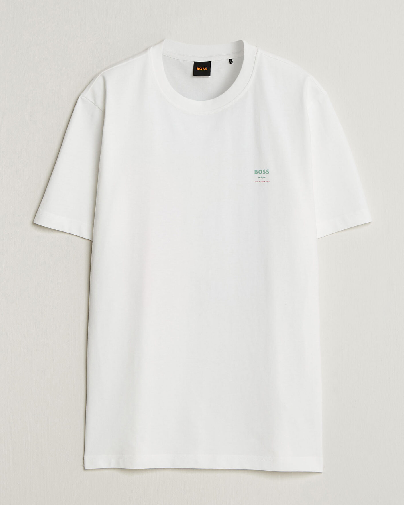 Heren | T-shirts | BOSS ORANGE | Groove Printed Crew Neck T-Shirt White