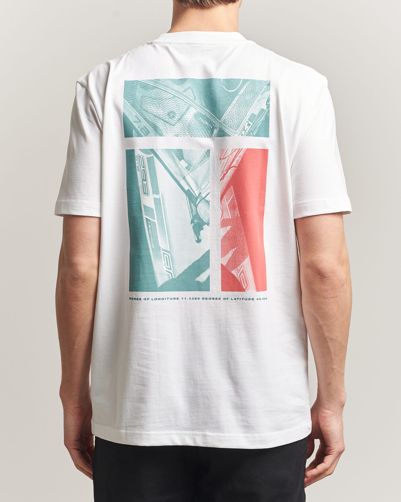 Heren | T-shirts | BOSS ORANGE | Groove Printed Crew Neck T-Shirt White