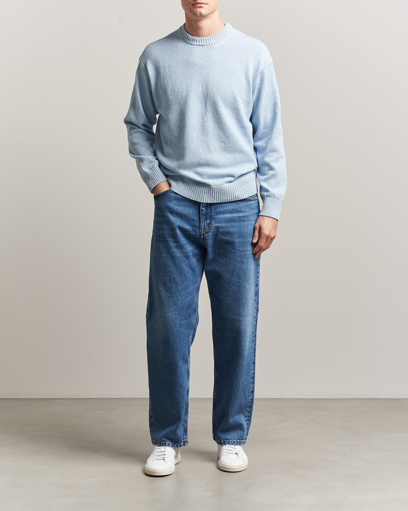 Heren | Truien | BOSS ORANGE | Kerlino Knitted Sweater Light Blue
