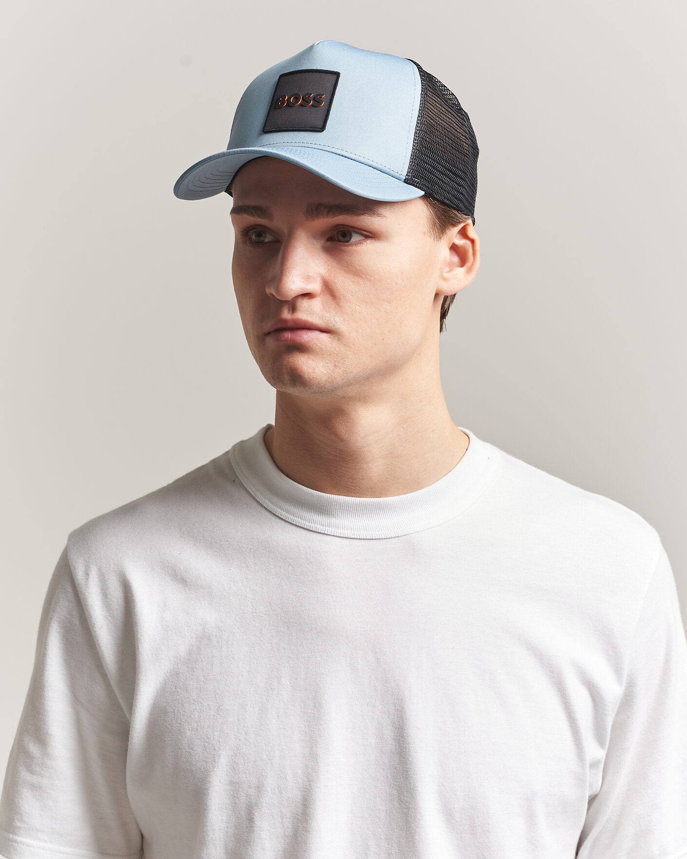 Heren | Hoeden en petten | BOSS ORANGE | Elliot Trucker Cap Light Blue