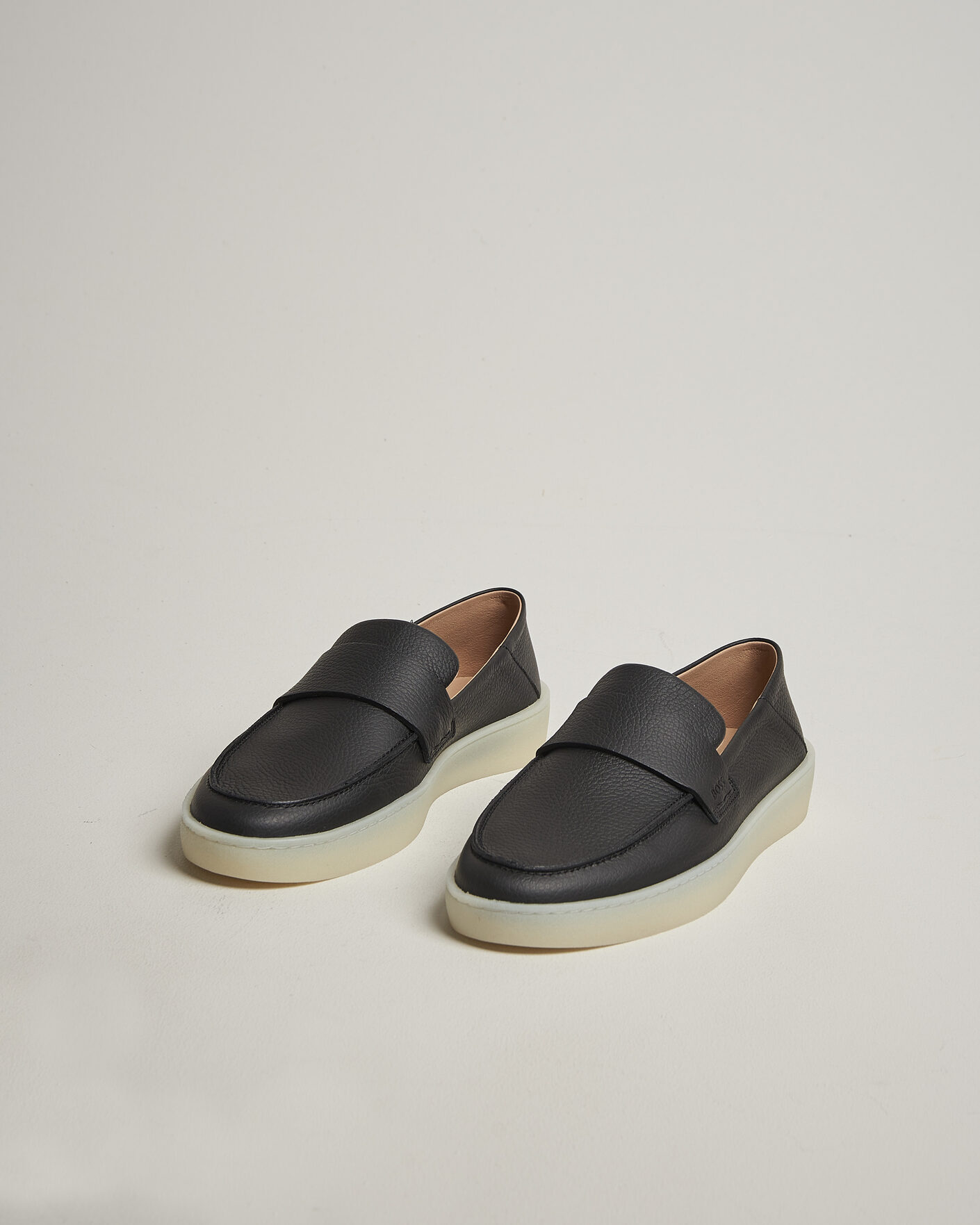 Heren | Instappers | BOSS BLACK | Randal Leather Loafer Black