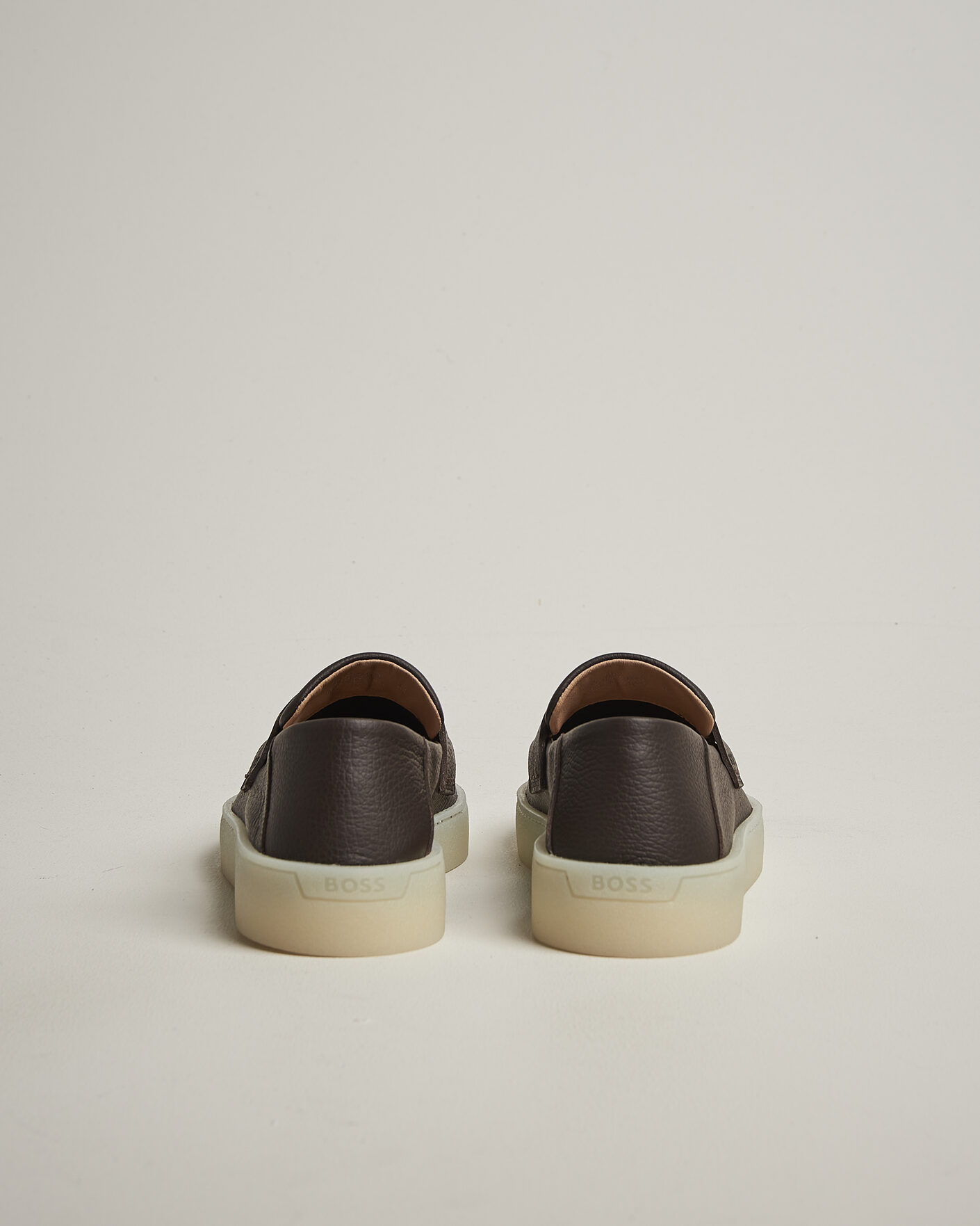 Heren | Instappers | BOSS BLACK | Randal Leather Loafer Dark Brown