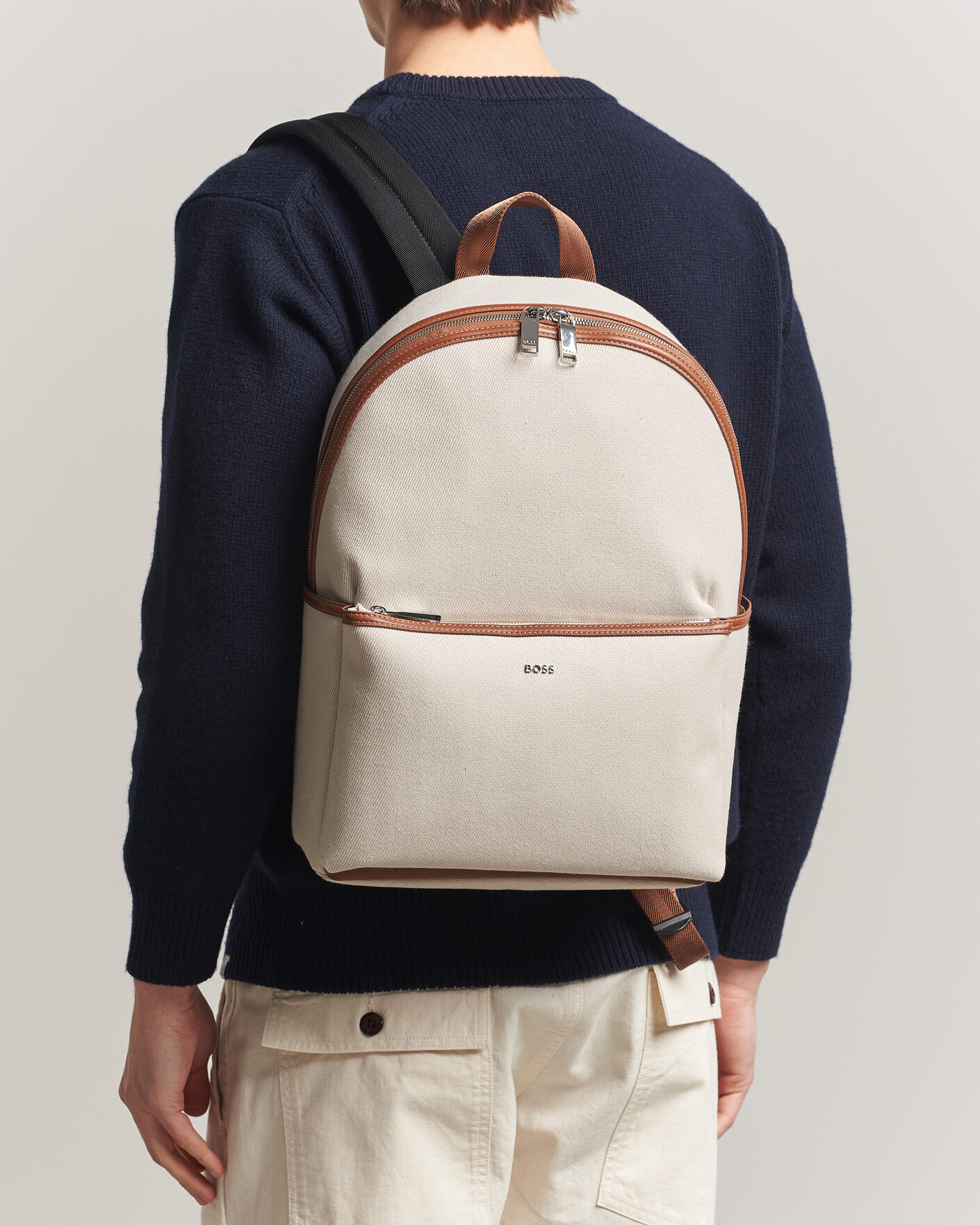 Heren | Tassen | BOSS BLACK | Dakkar Canvas Backpack Beige