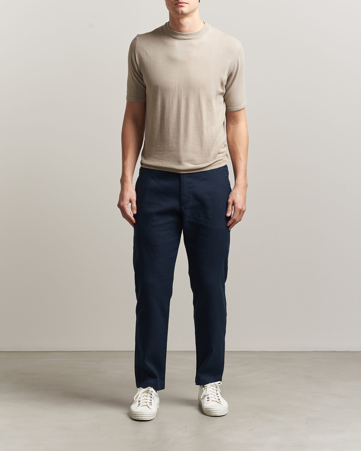 Heren | Broeken | BOSS ORANGE | Sanderson Linen Pants Dark Blue