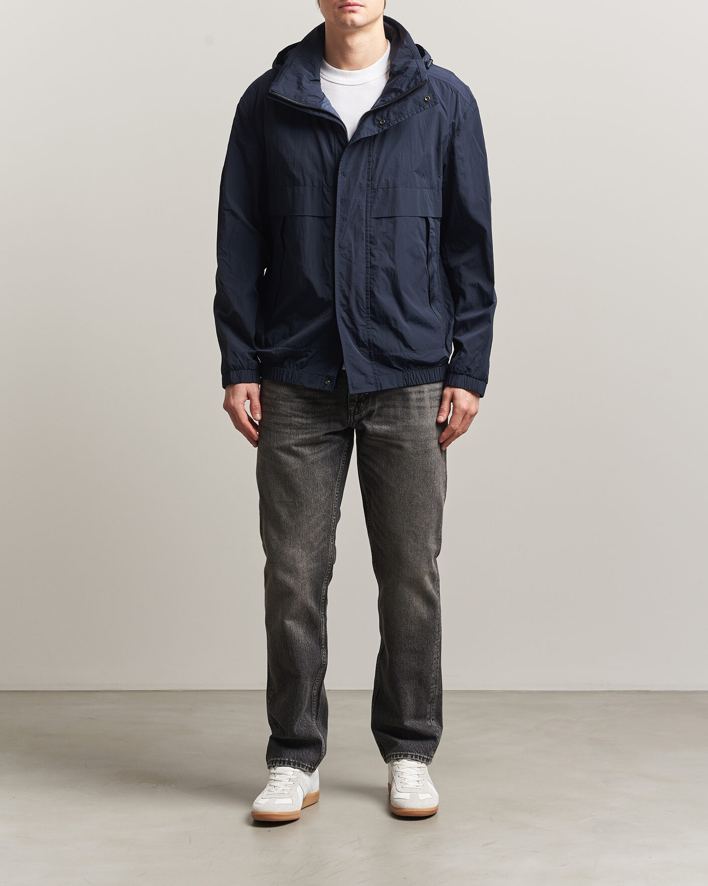 Heren | Jassen | BOSS ORANGE | Oberle Hooded Jacket Dark Blue