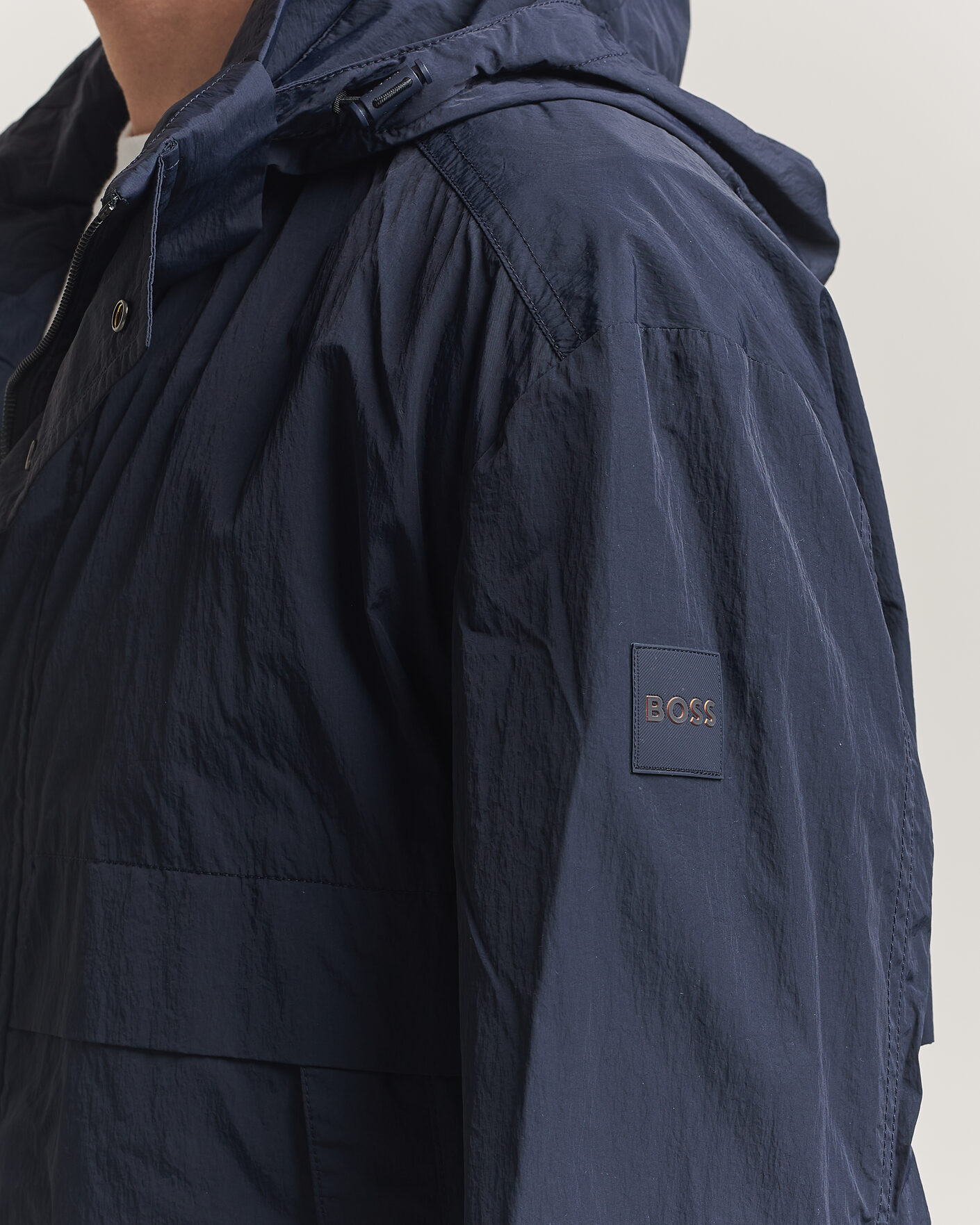Heren | Jassen | BOSS ORANGE | Oberle Hooded Jacket Dark Blue