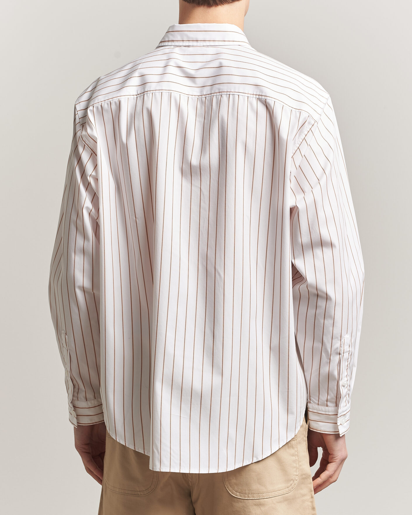 Heren | Overhemden | HUGO | Ebalto Striped Cotton Shirt Light Orange