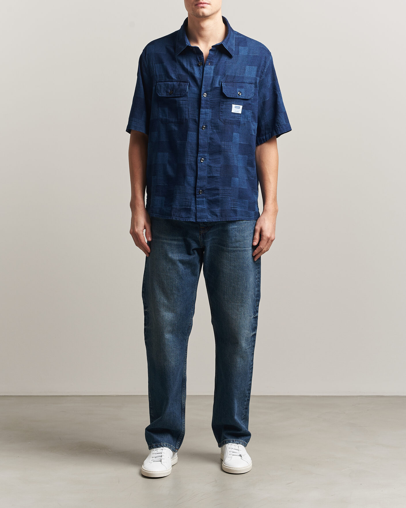 Heren | Overhemden | HUGO | Ekyno Workwear Short Sleeve Shirt Dark Blue