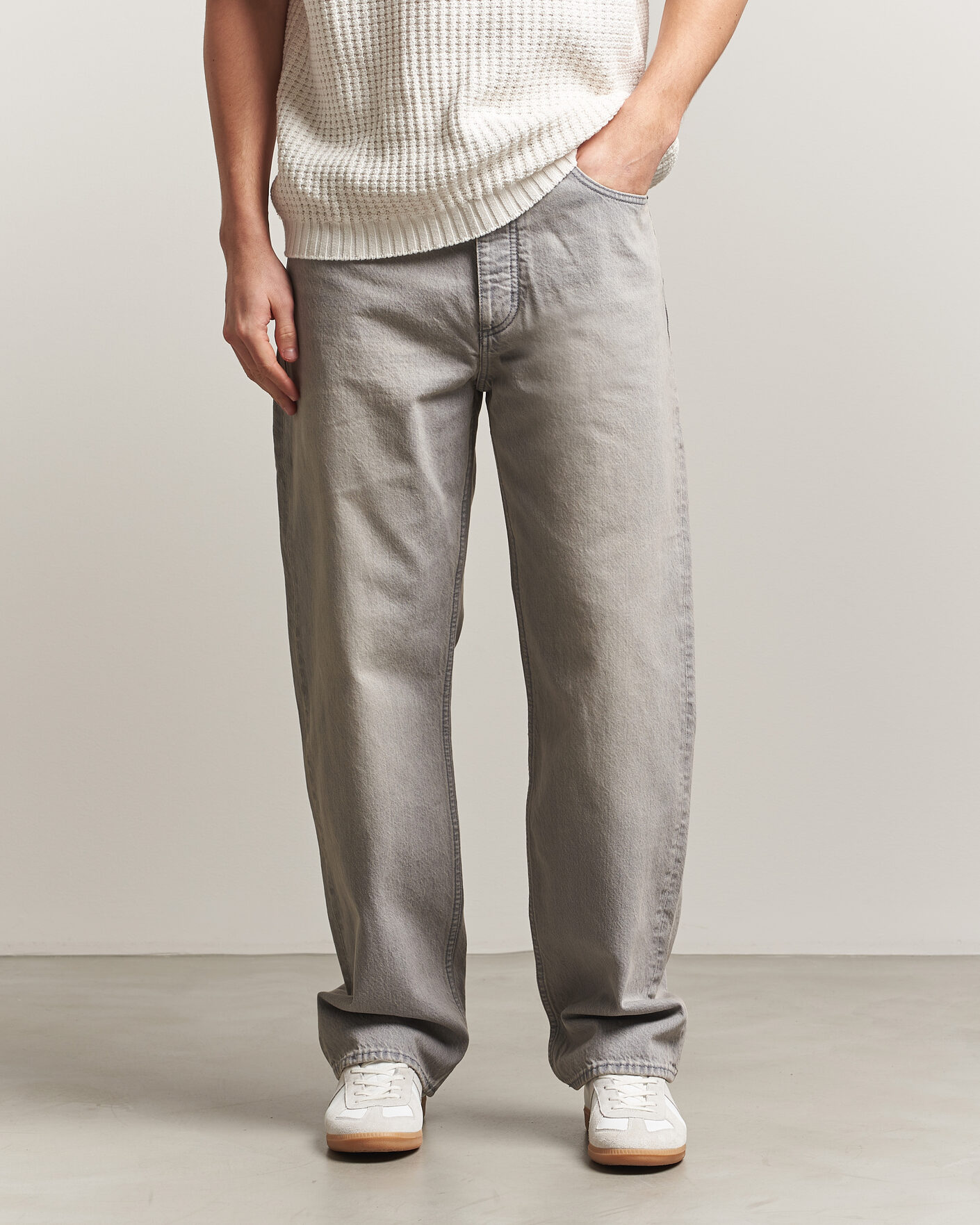 Heren | Overhemden | HUGO | Nate Baggy Fit Jeans Medium Grey