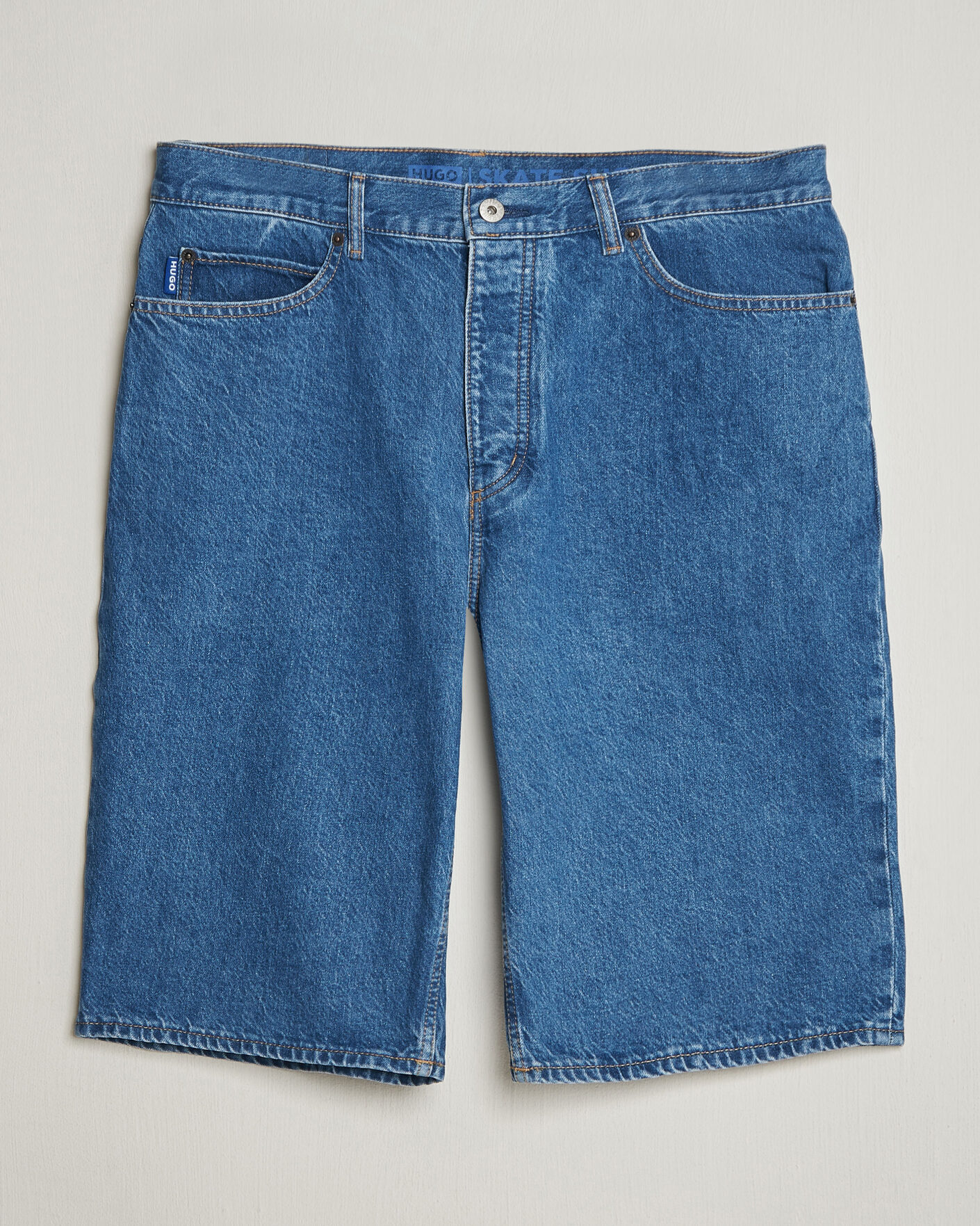 Heren | Korte broek | HUGO | Skate Denim Shorts Medium Blue