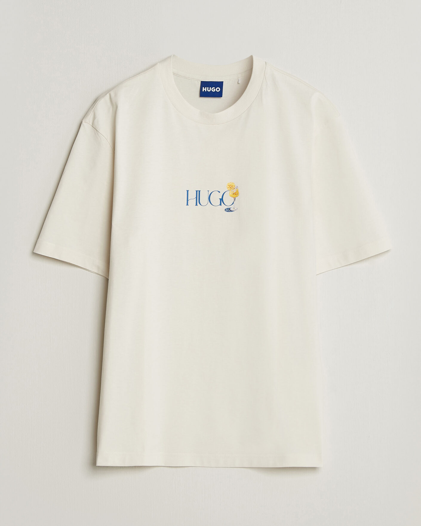 Heren | T-shirts | HUGO | Nulaxo Printed Crew Neck T-Shirt Open White