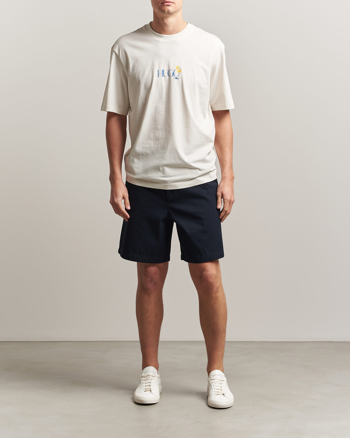 Heren | T-shirts | HUGO | Nulaxo Printed Crew Neck T-Shirt Open White