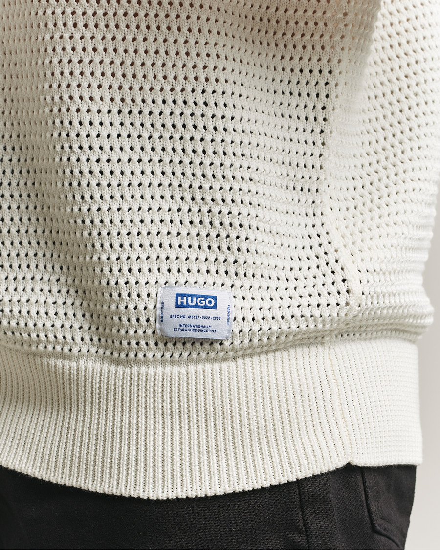 Heren | Truien | HUGO | Sanjou Knitted Sweater Open White