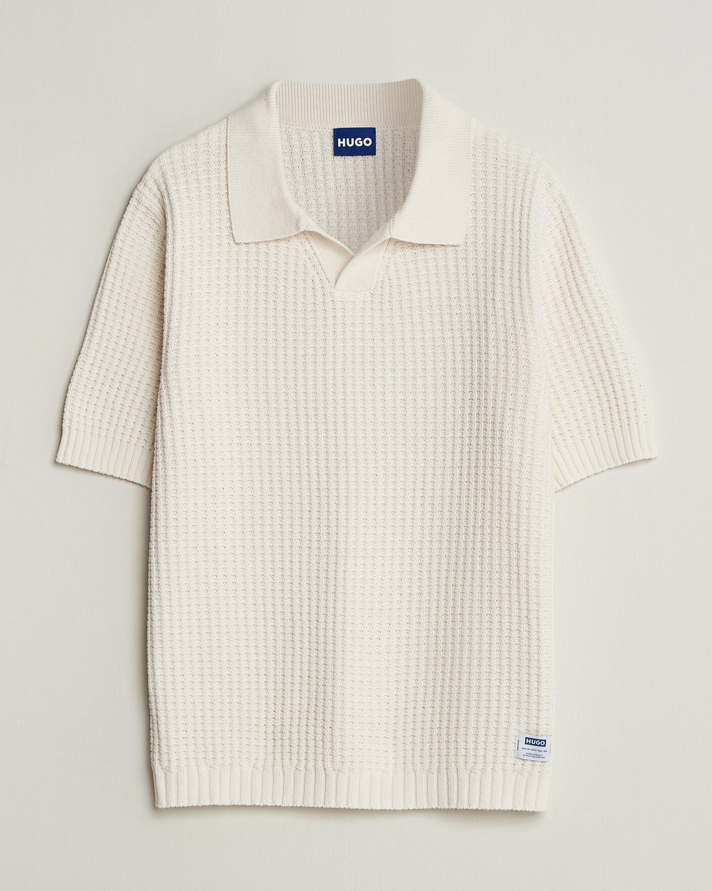 Heren | Polo's | HUGO | Spero Knitted Polo Open White