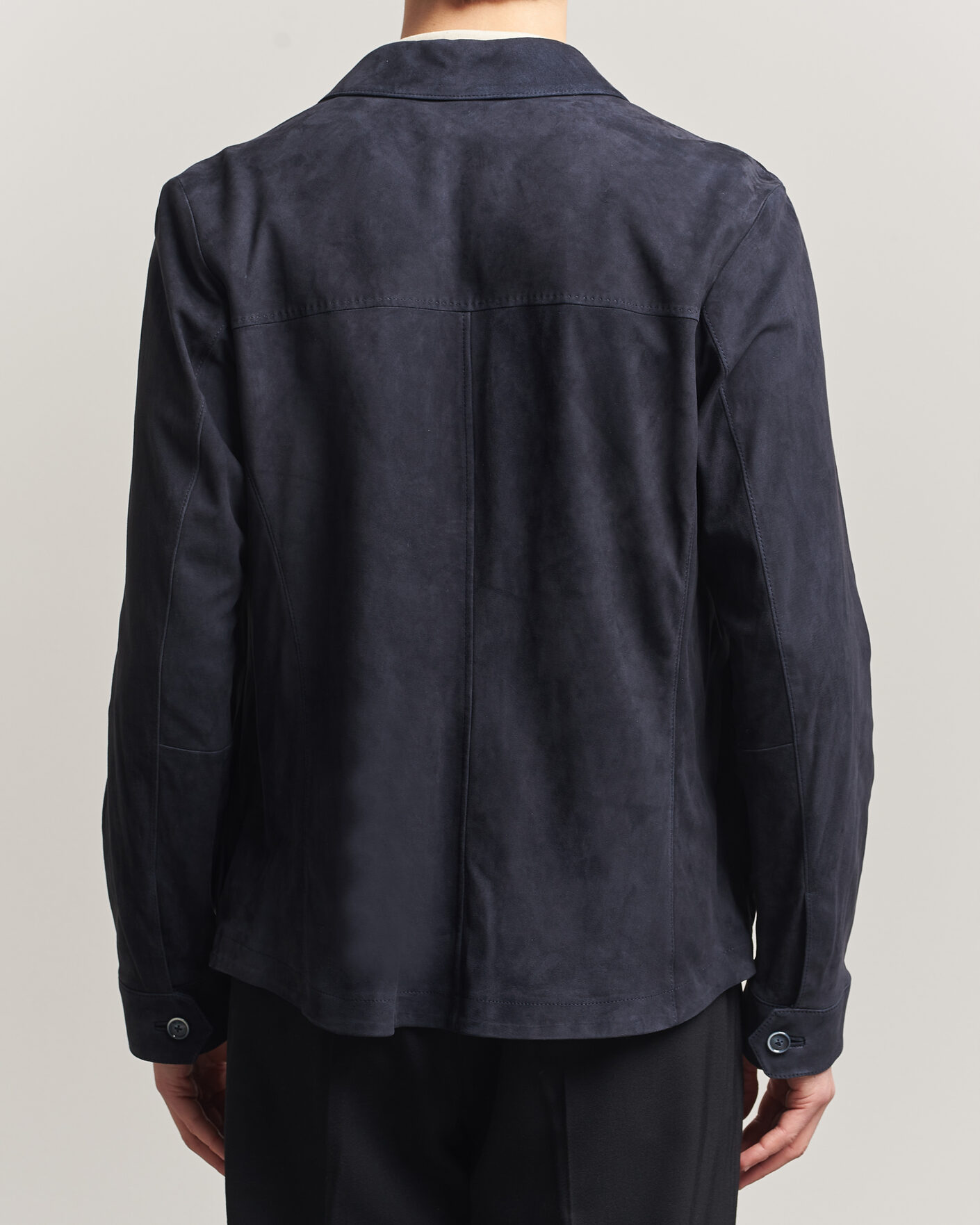 Heren | Jassen | BOSS CAMEL | Mando Suede Jacket Dark Blue