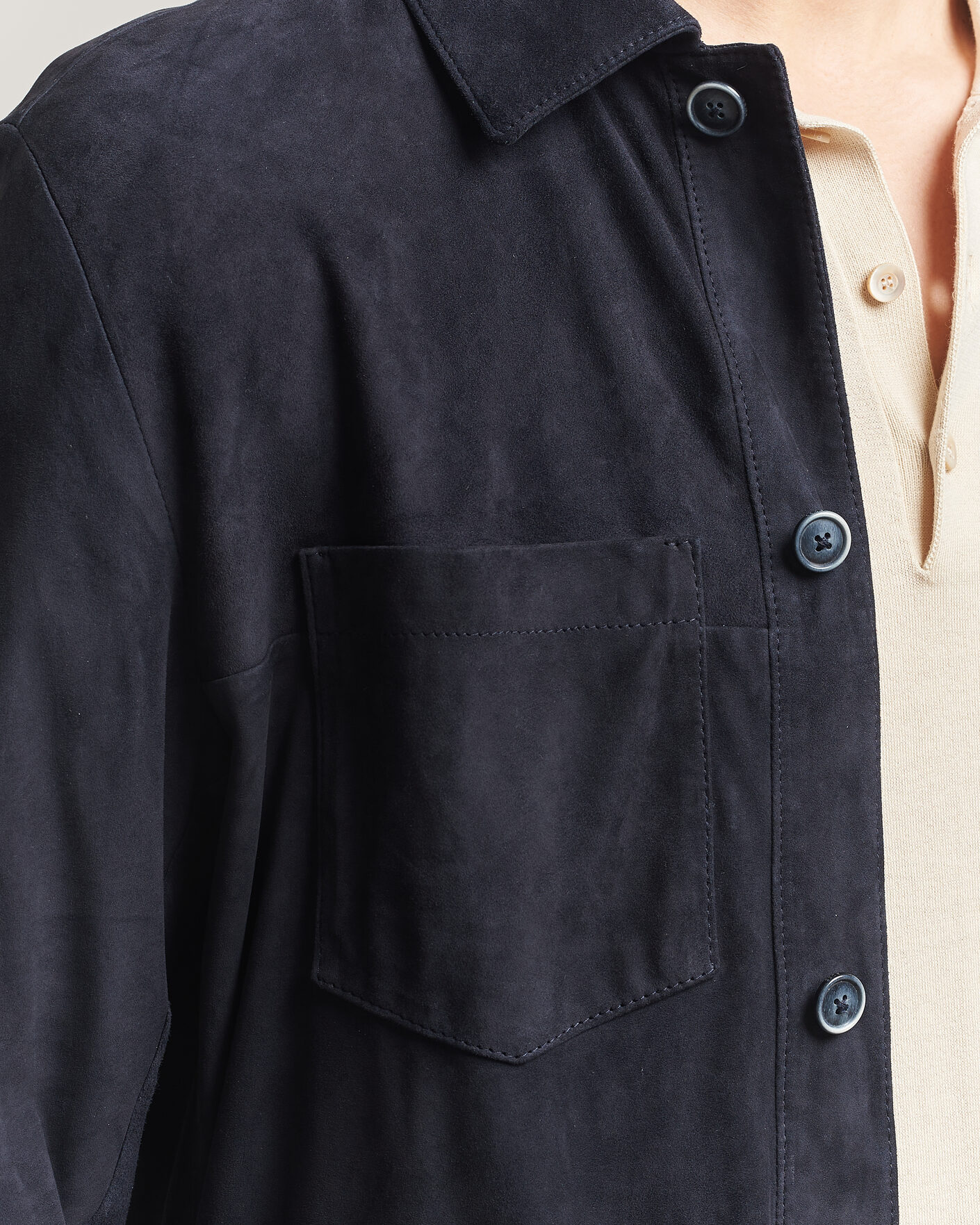 Heren | Jassen | BOSS CAMEL | Mando Suede Jacket Dark Blue