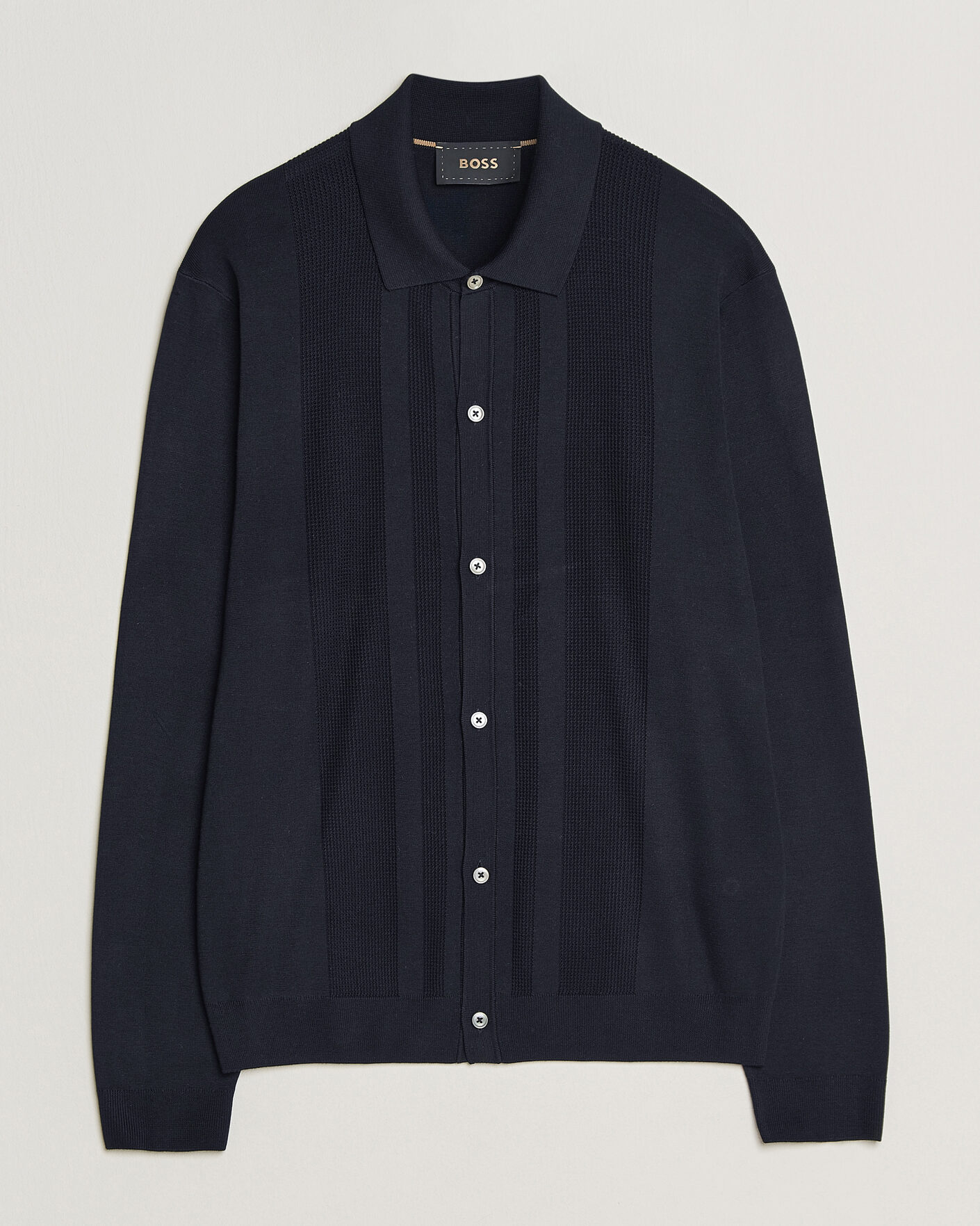 Heren | Truien | BOSS CAMEL | Nicolo Silk Knitted Cardigan Dark Blue