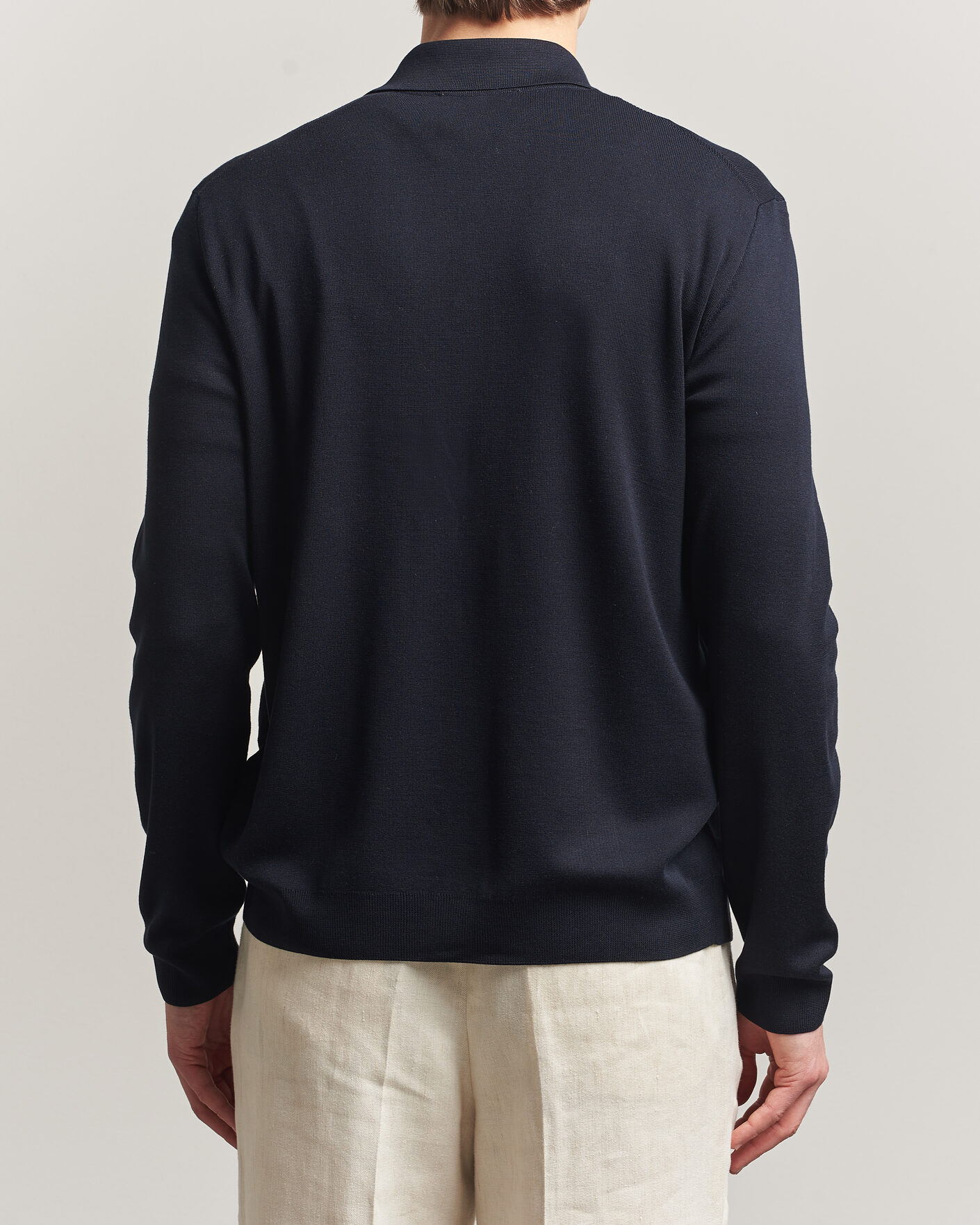 Heren | Truien | BOSS CAMEL | Nicolo Silk Knitted Cardigan Dark Blue