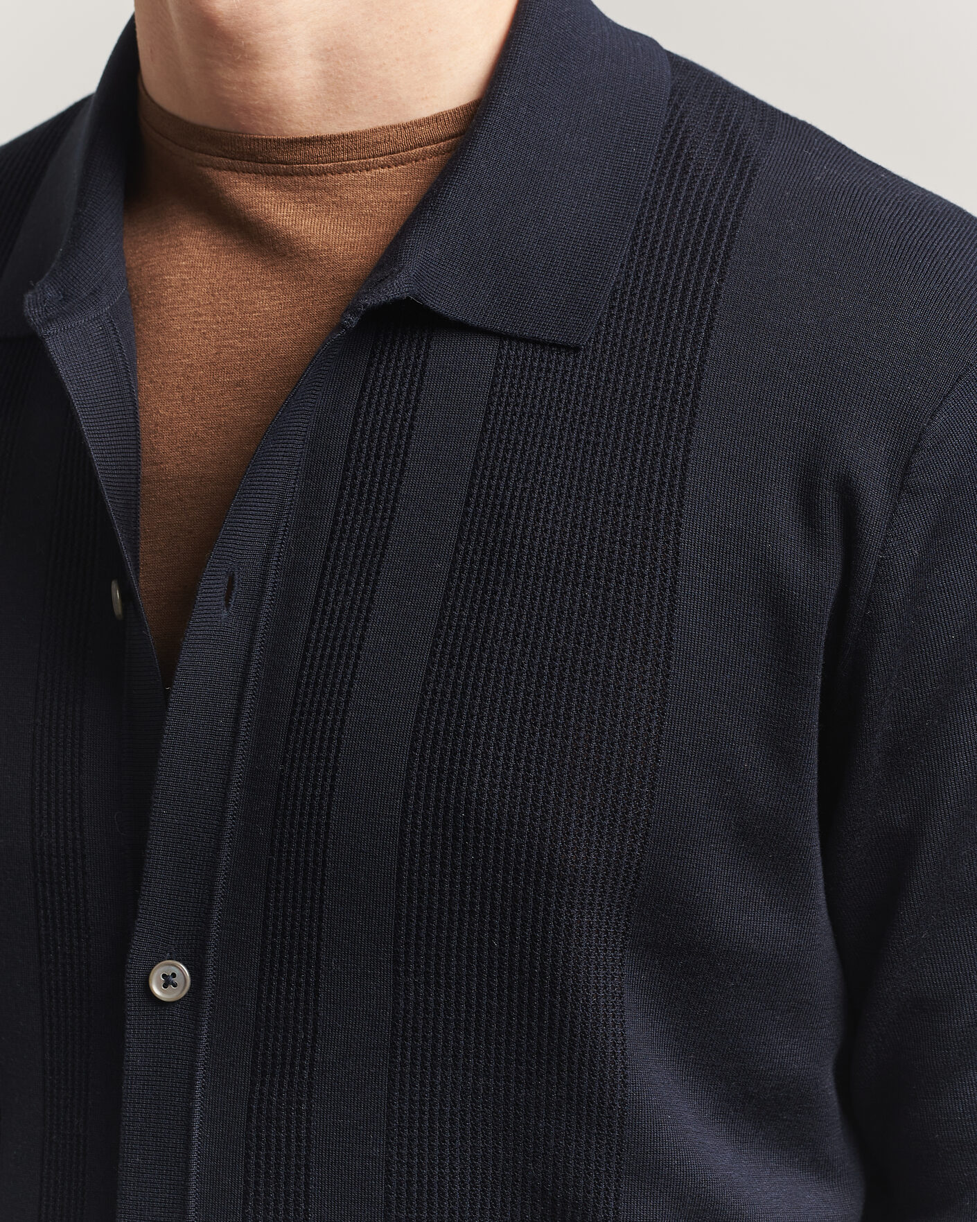 Heren | Truien | BOSS CAMEL | Nicolo Silk Knitted Cardigan Dark Blue