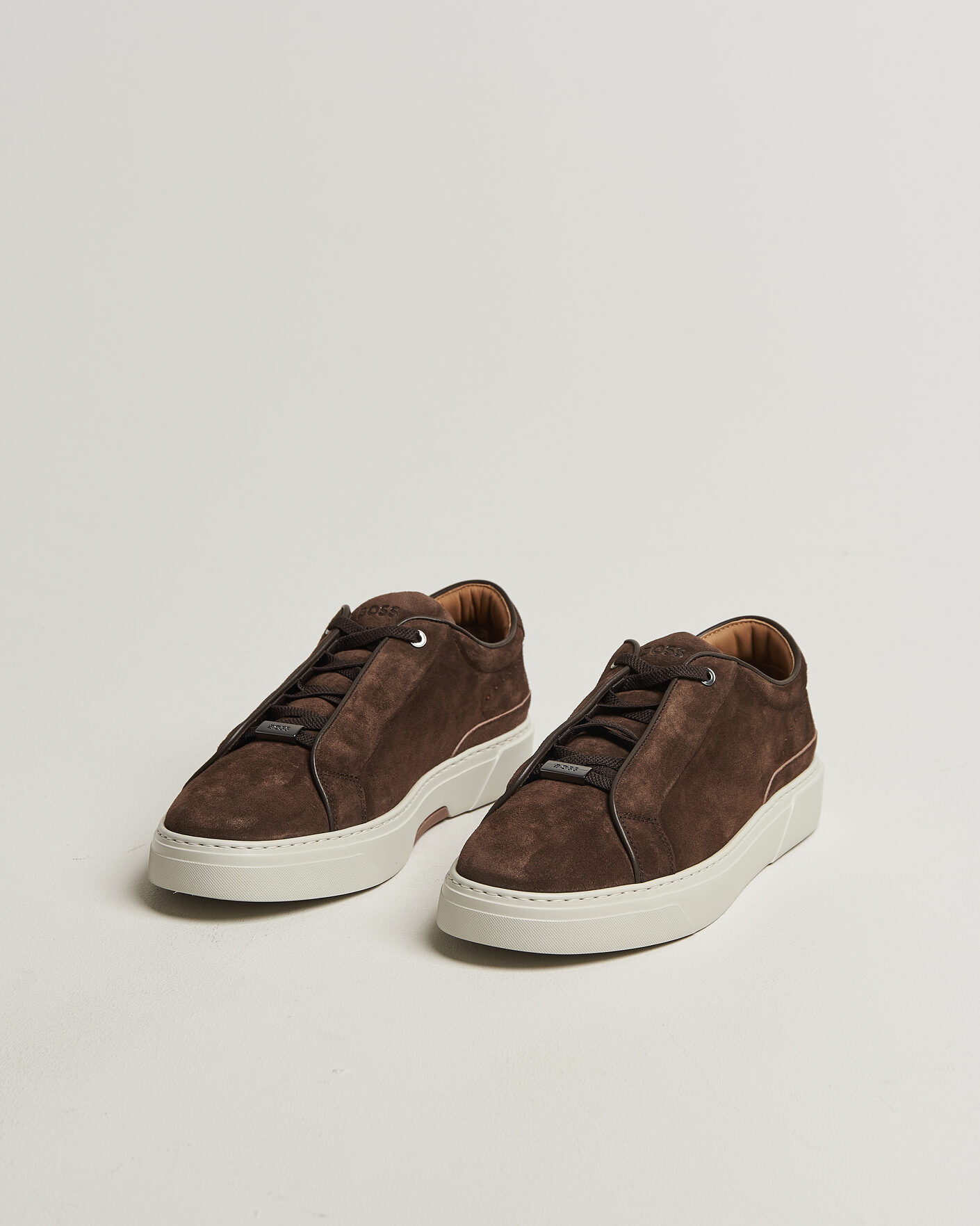 Heren | Sneakers | BOSS CAMEL | Gary Suede Sneaker Dark Brown