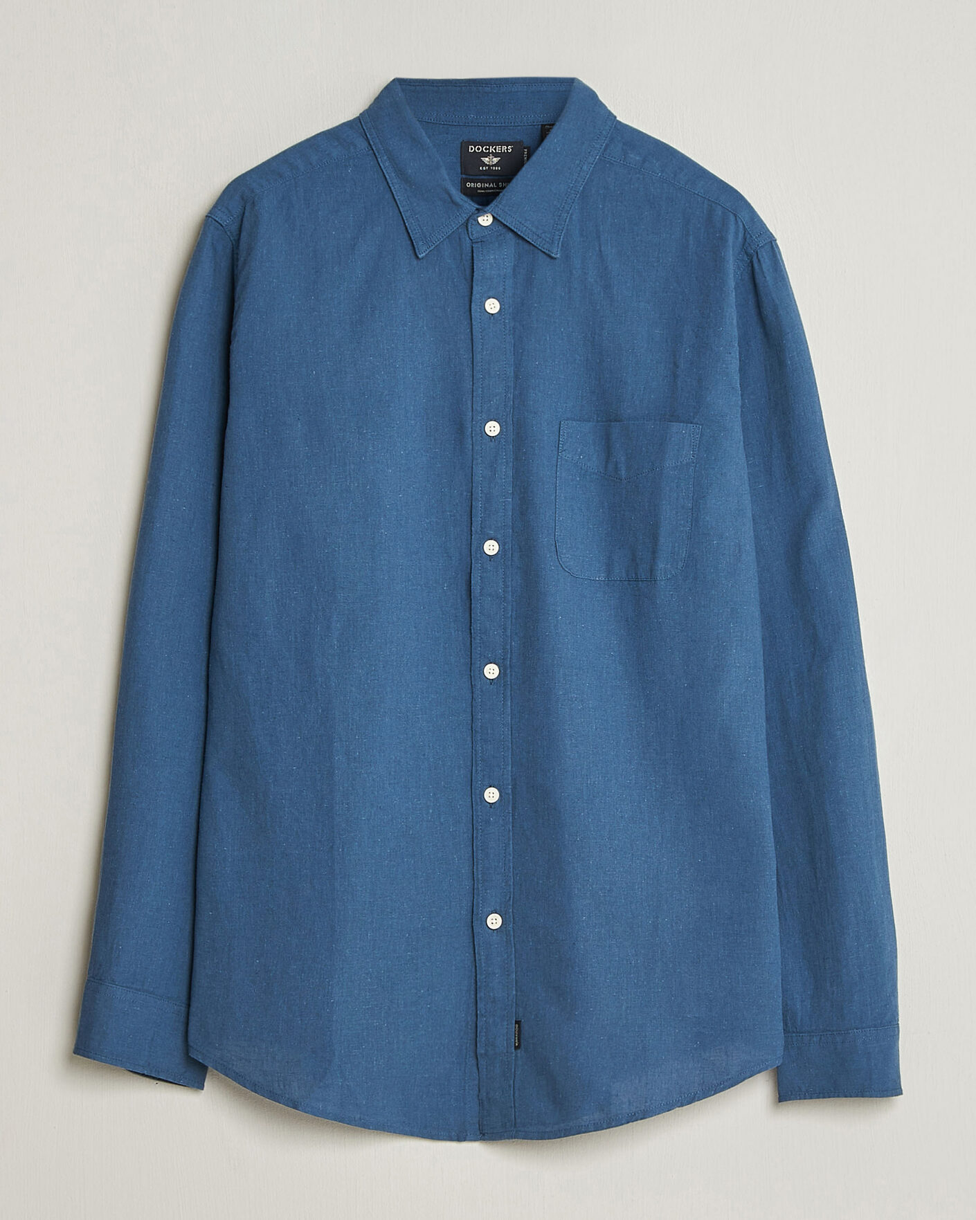 Heren | Overhemden | Dockers | Slim Linen/Cotton Shirt Bering Sea