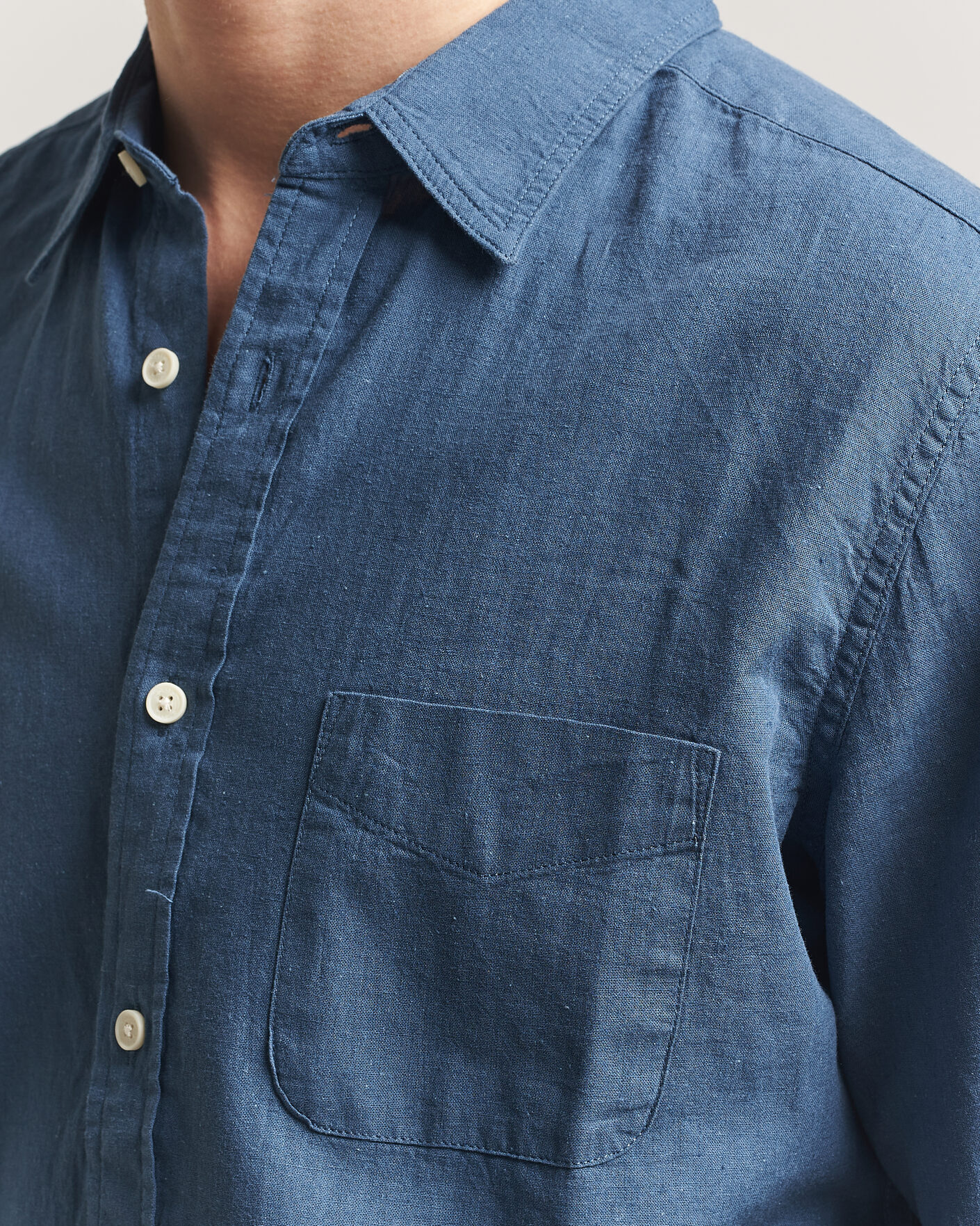 Heren | Overhemden | Dockers | Slim Linen/Cotton Shirt Bering Sea