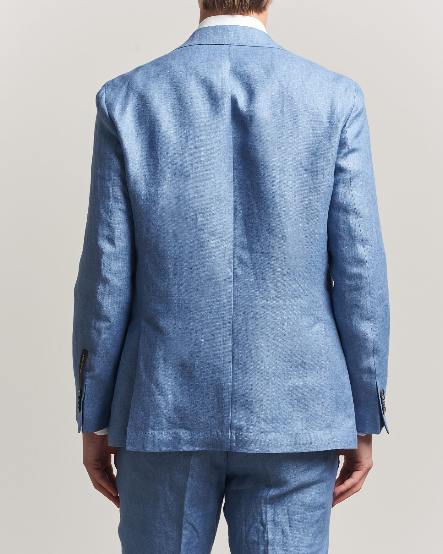 Heren | Blazers | Oscar Jacobson | Ferry Soft Linen Blazer Light Blue