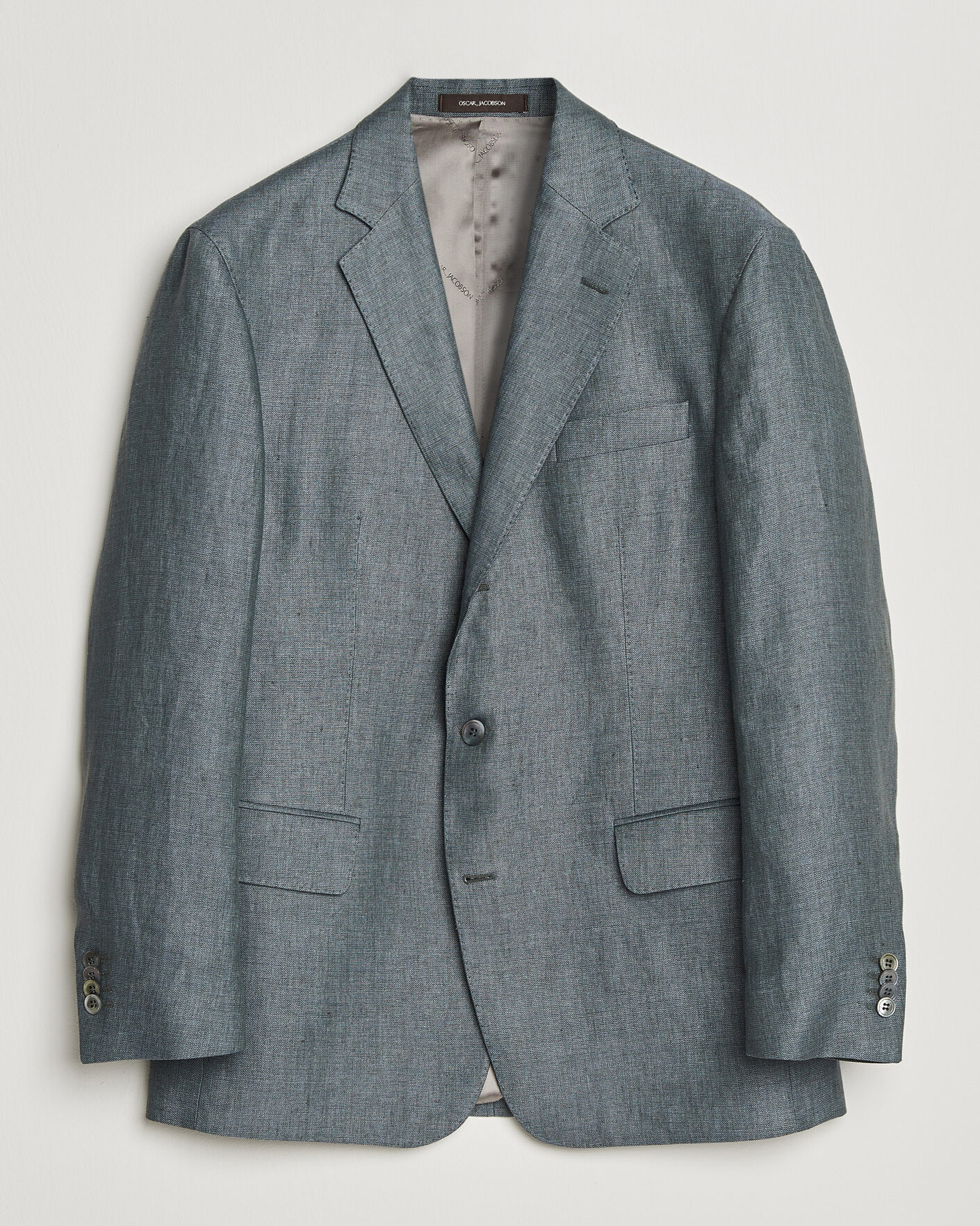Heren | Blazers | Oscar Jacobson | Robert Linen Blazer Olive
